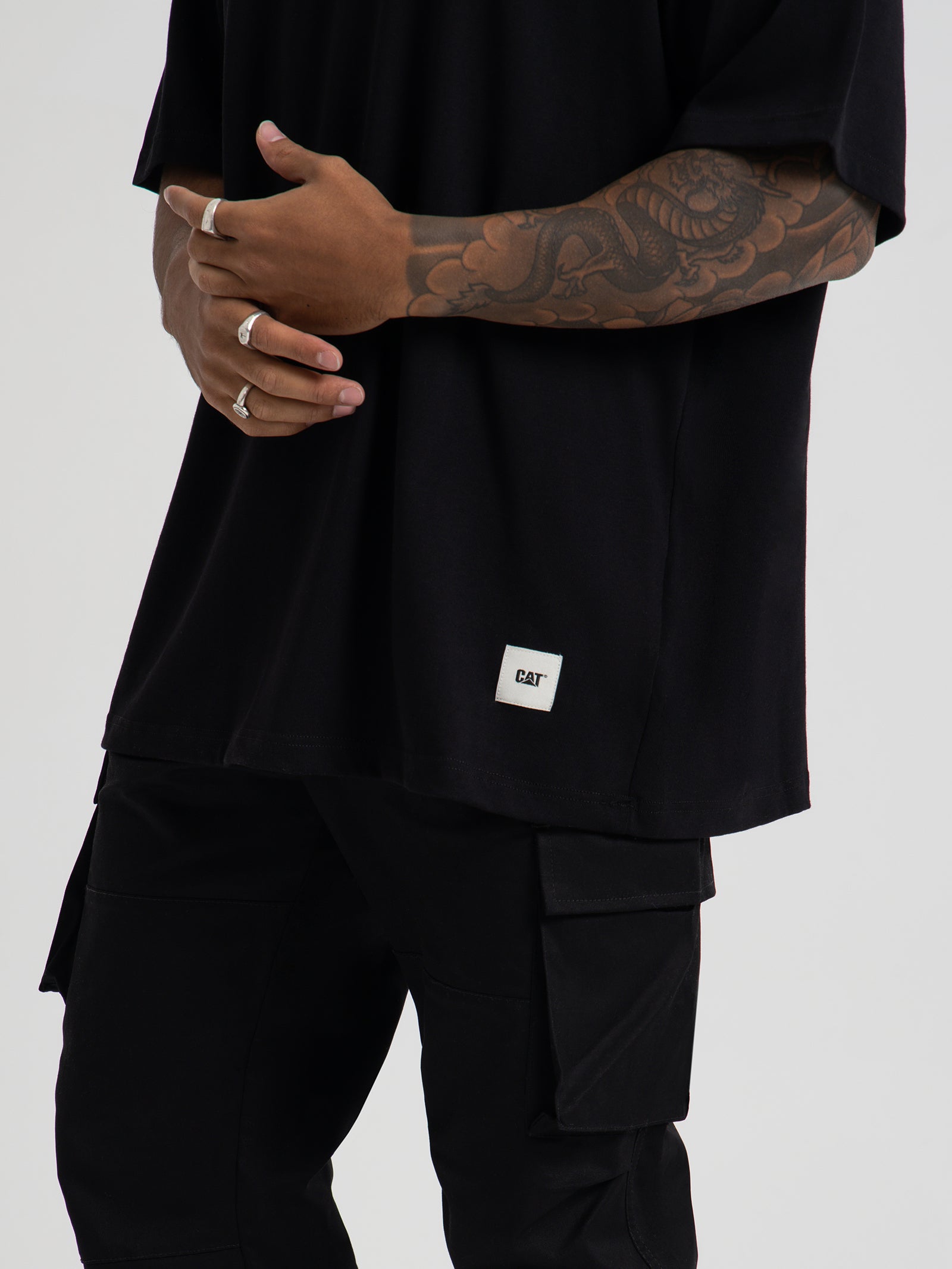 Oversized Workwear T-Shirt in Black