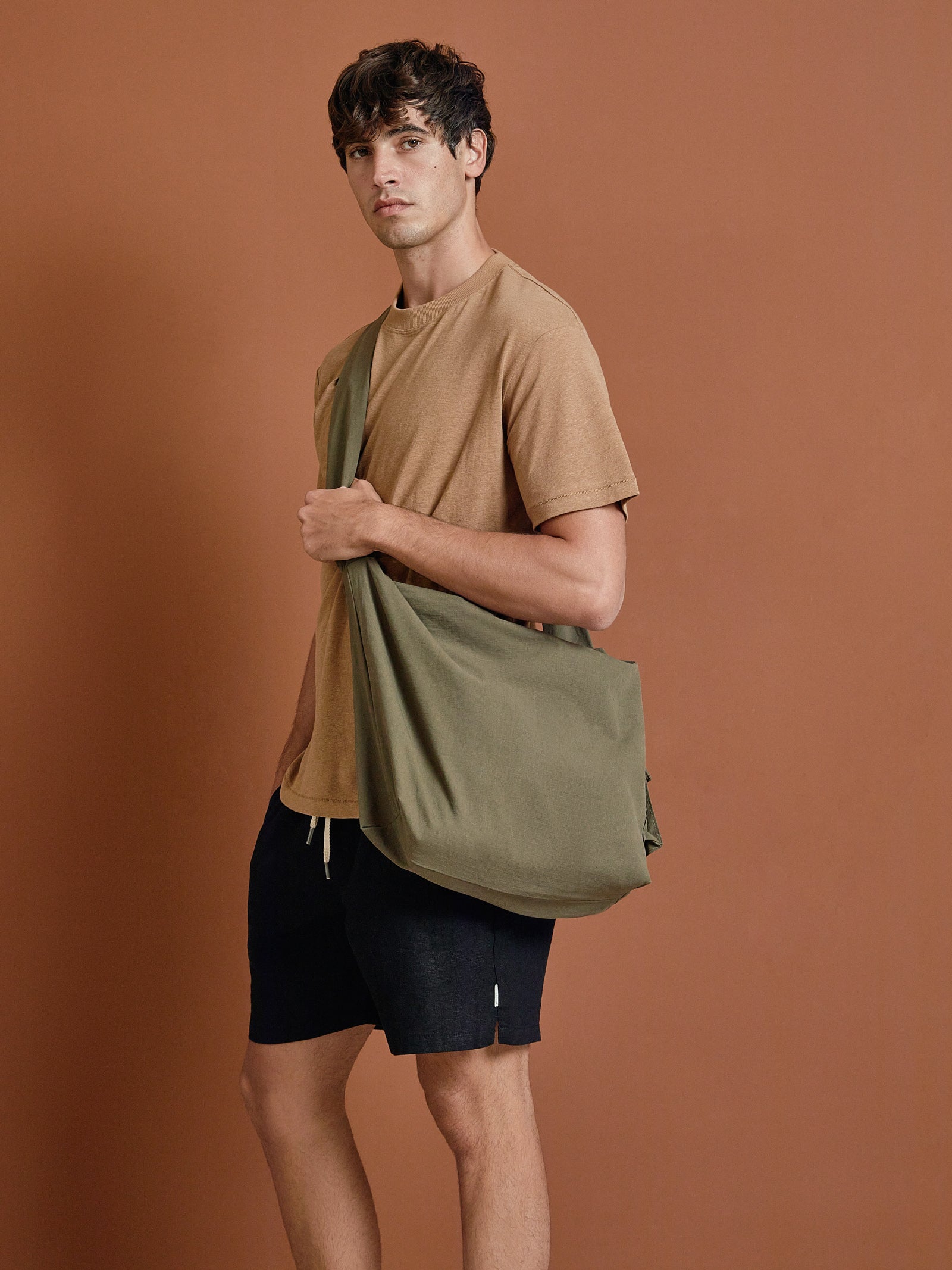 Wyatt Cargo Crossbody Bag in Olive