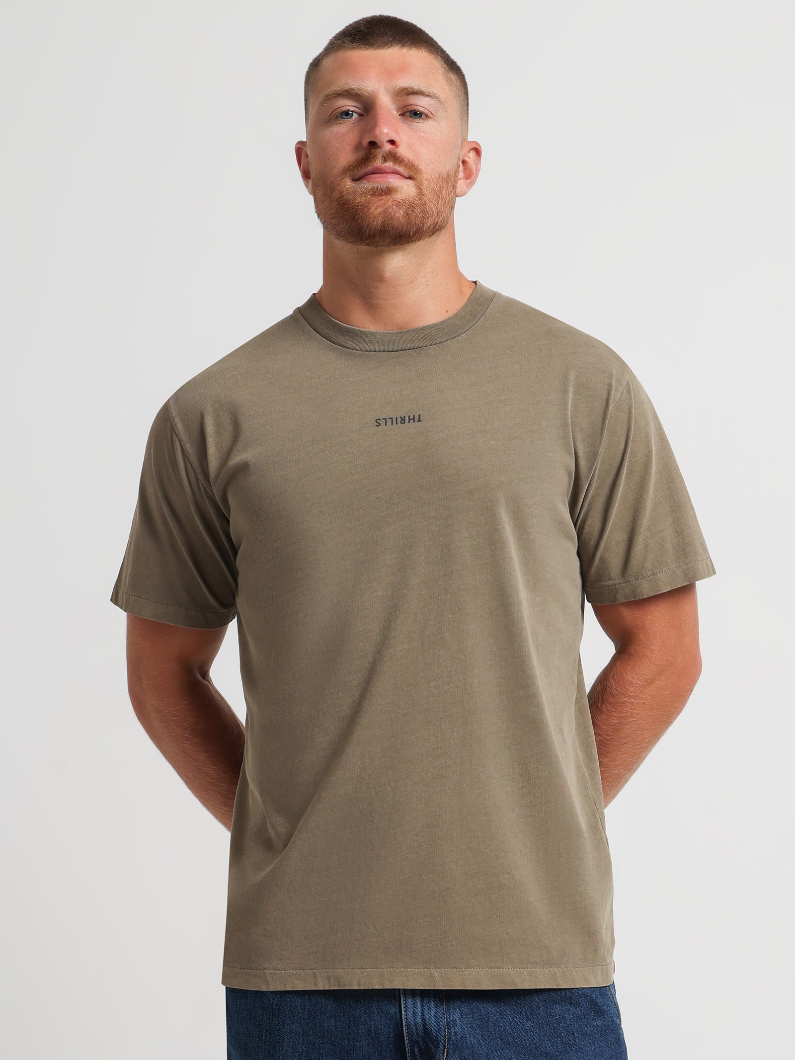 Minimal Thrills Merch Fit T-Shirt in Dune