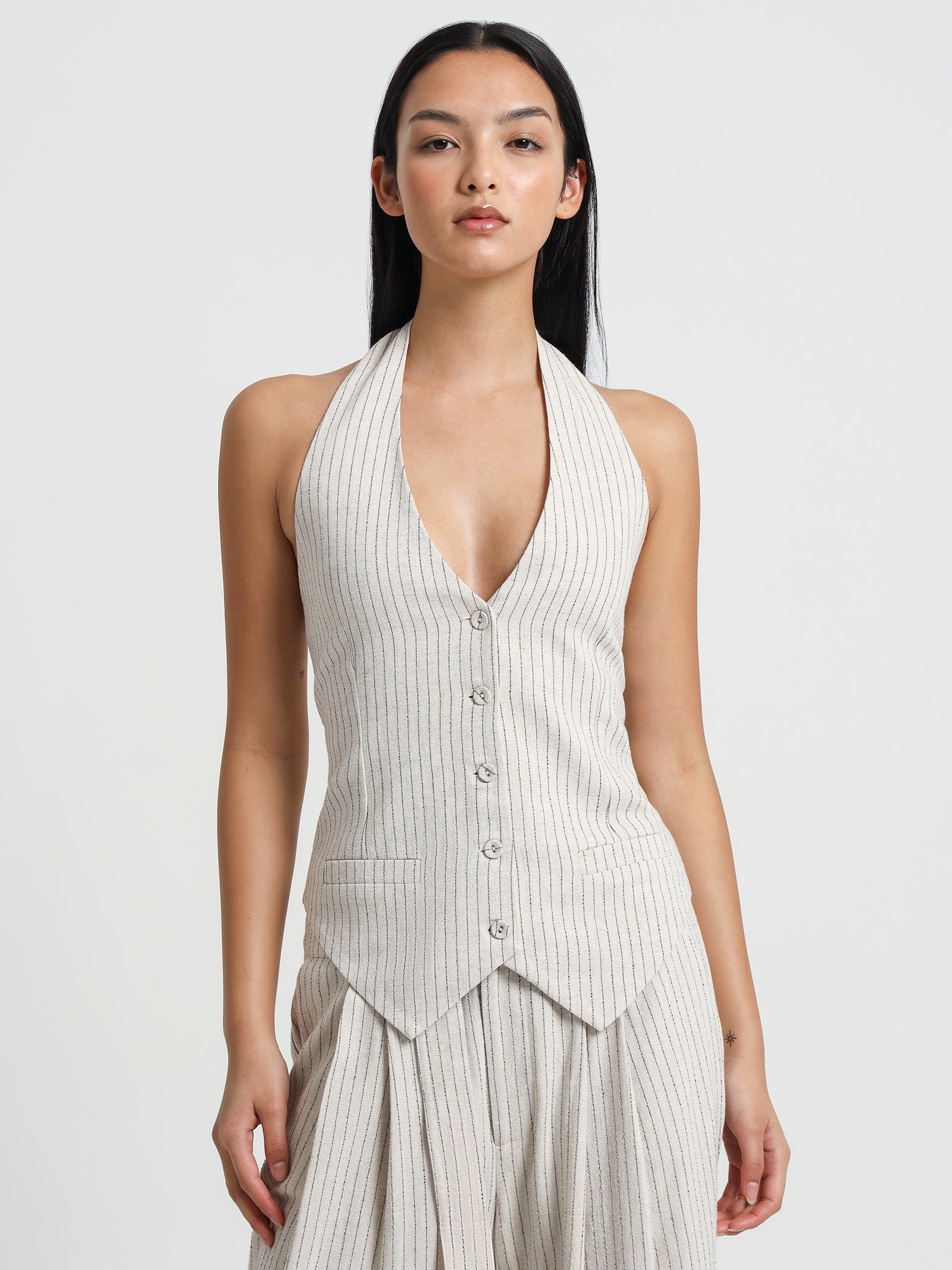 Onelle Waistcoat in Pinstripe