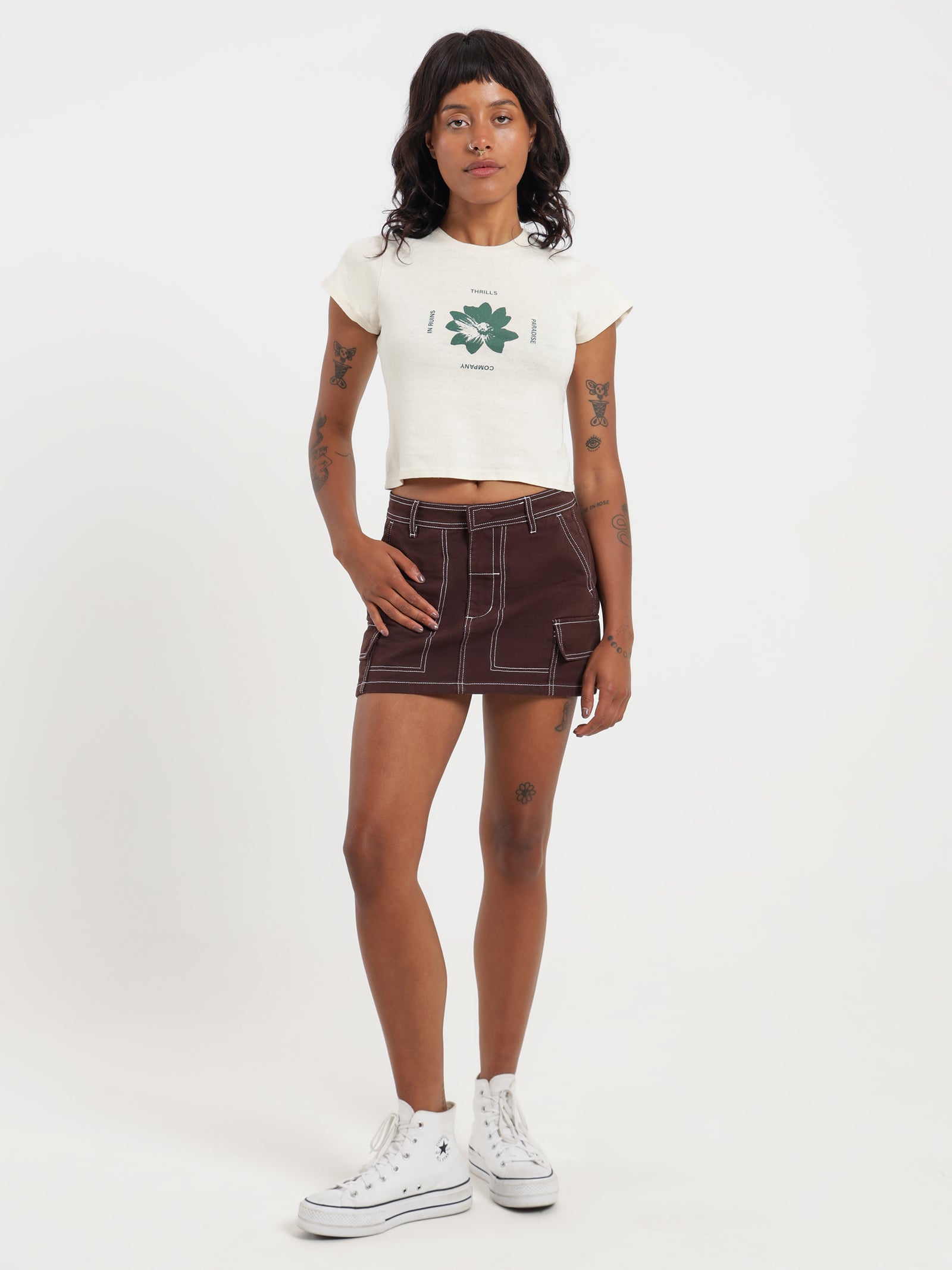 Love Me Not Hemp Mini T-Shirt in Unbleached