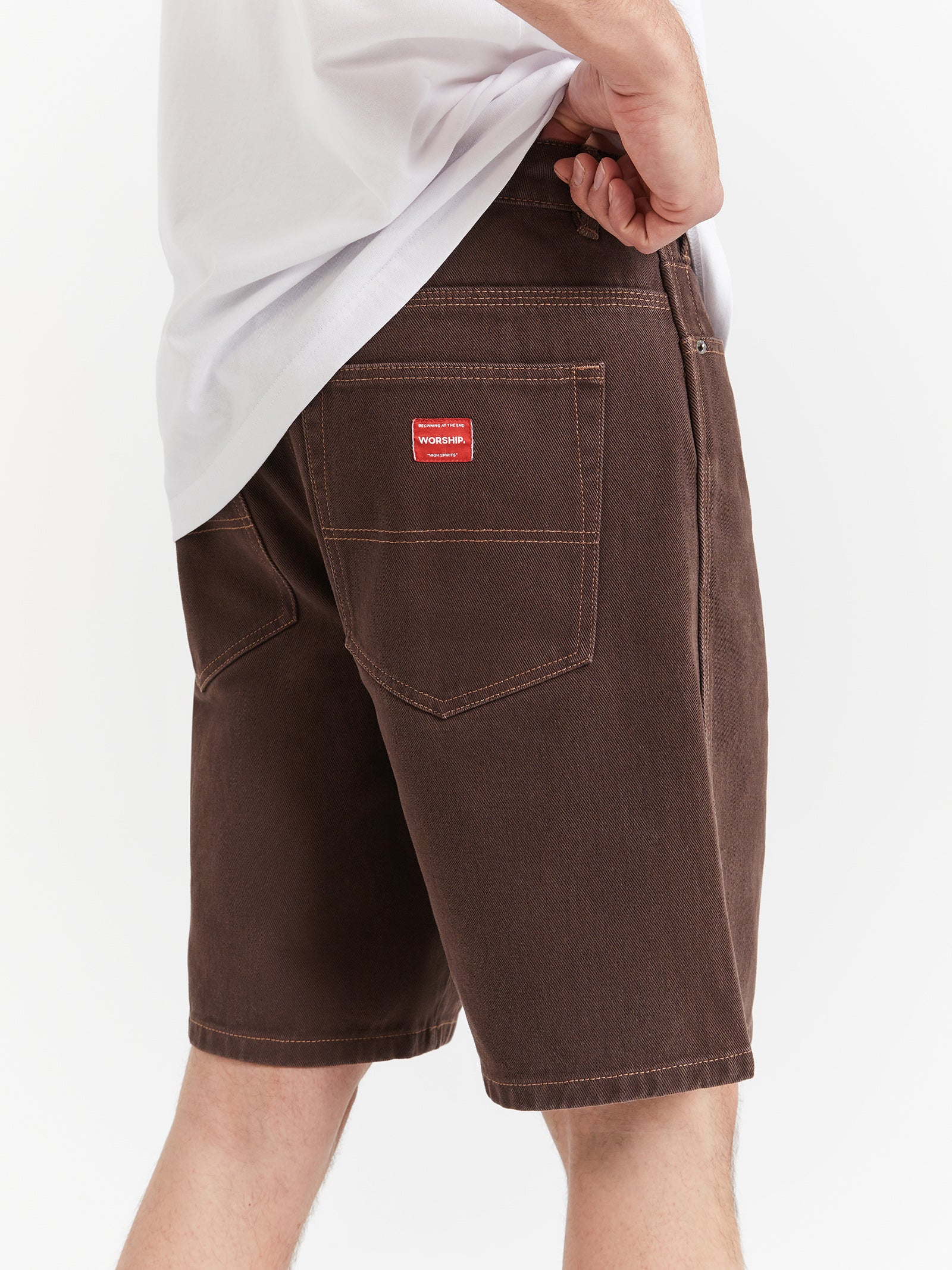 Lounger Jean Shorts in Hash Brown