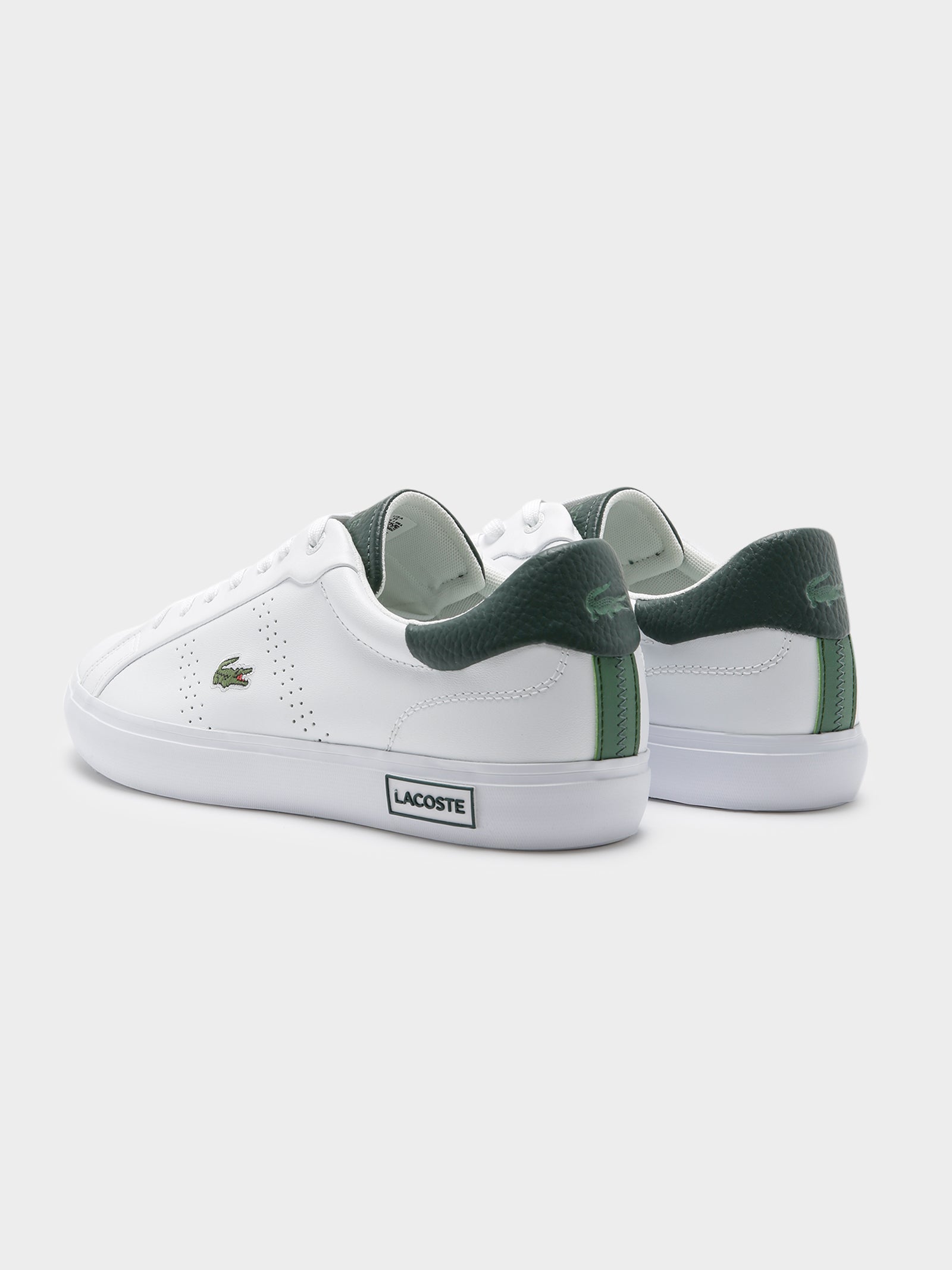 Mens Powercourt 2.0 Sneakers in White & Dark Green