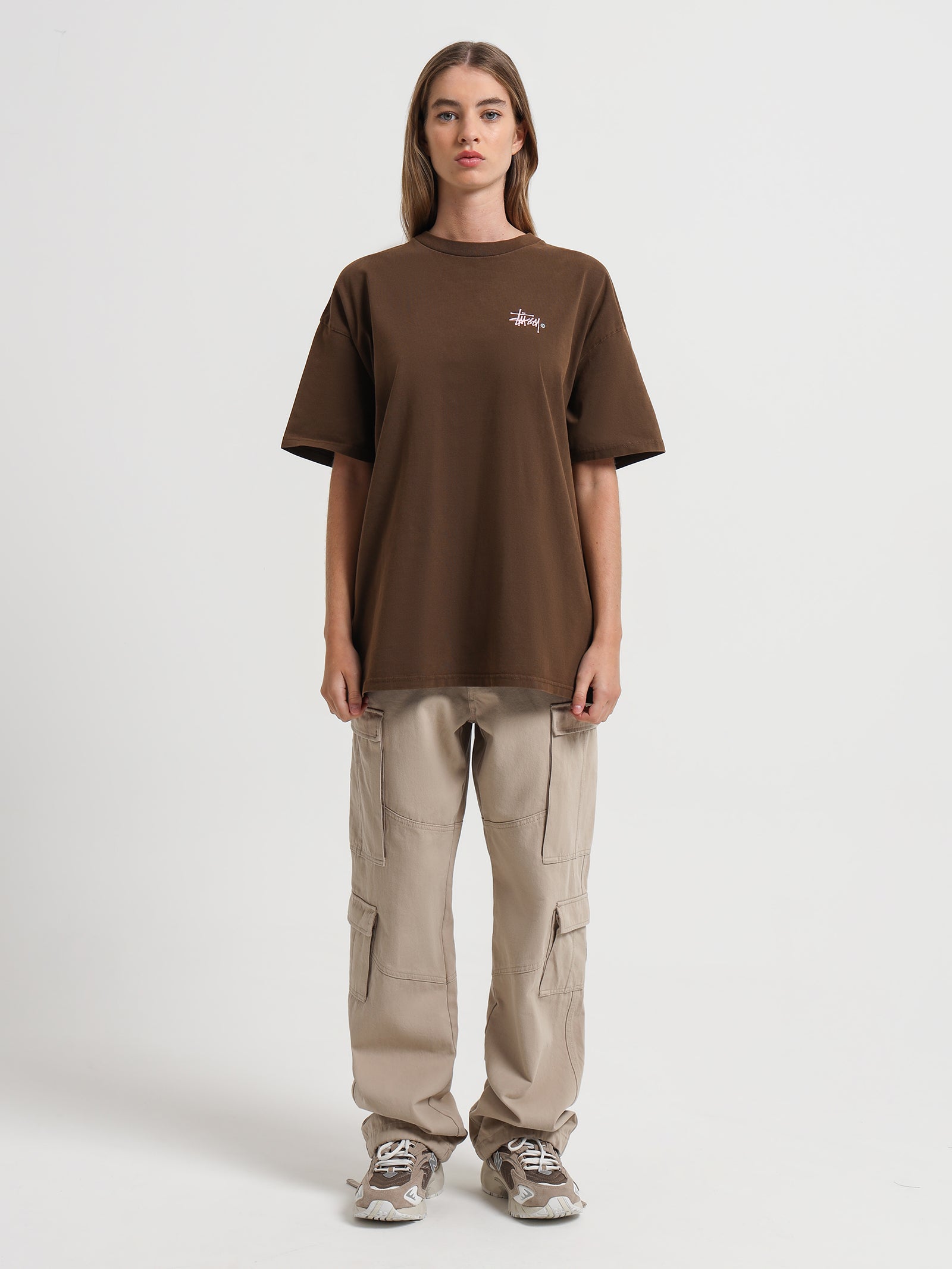 Graffiti Pigment T-Shirt in Coffee