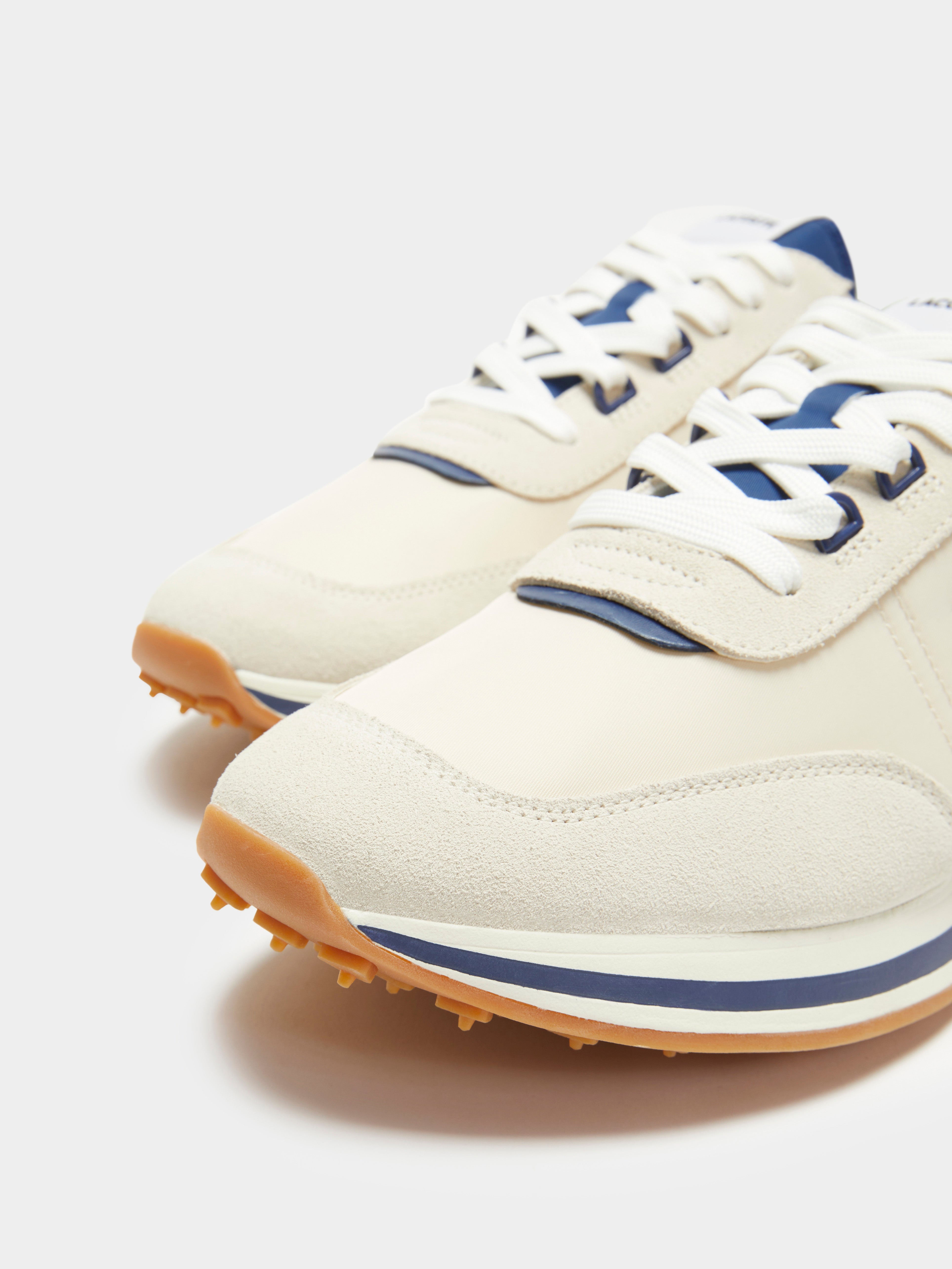 Mens L-Spin Sneakers in White & Navy