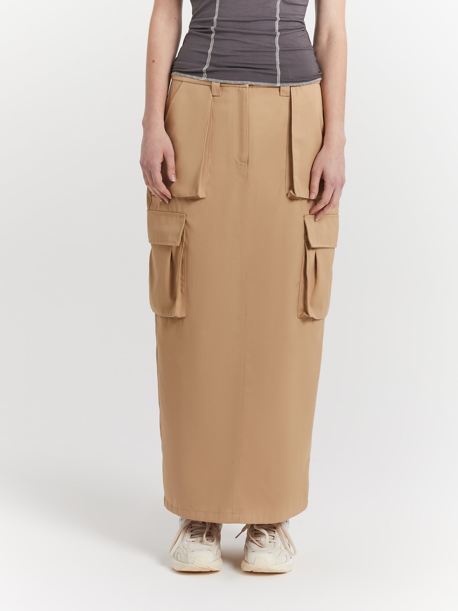 Calle Utility Skirt in Parchment