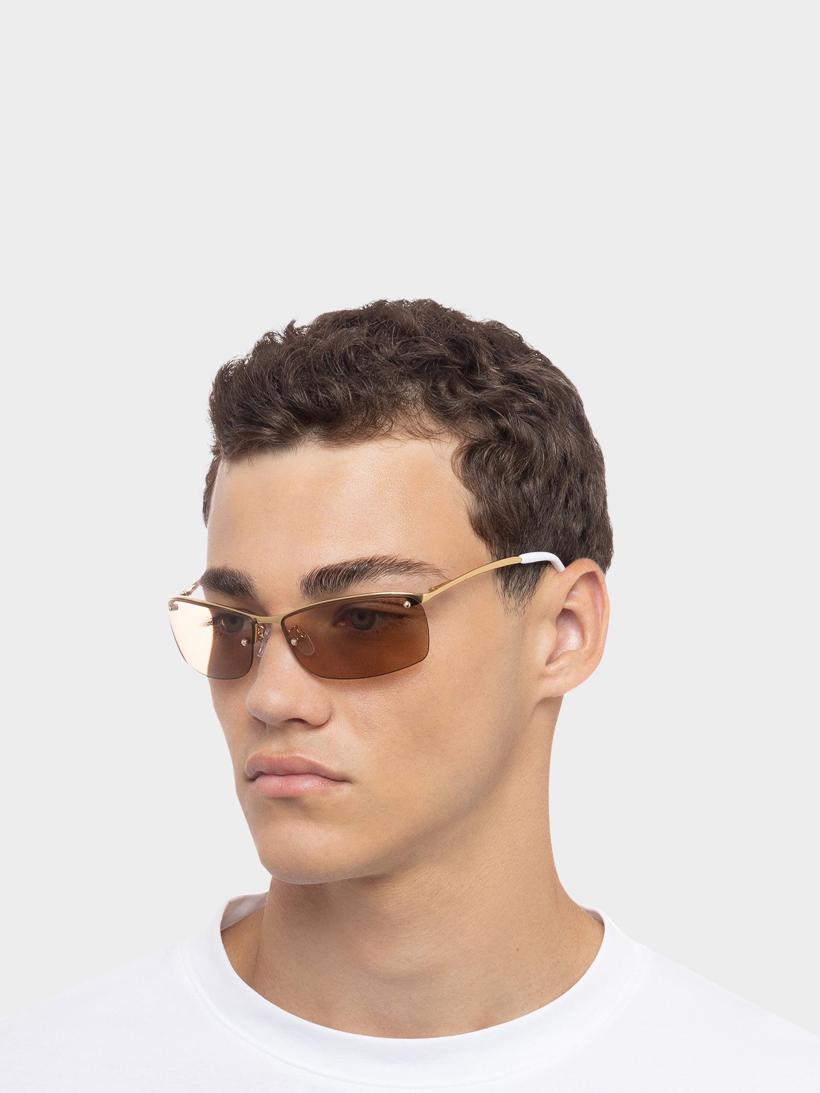 Vega Sunglasses in Bright Gold Tan Tint