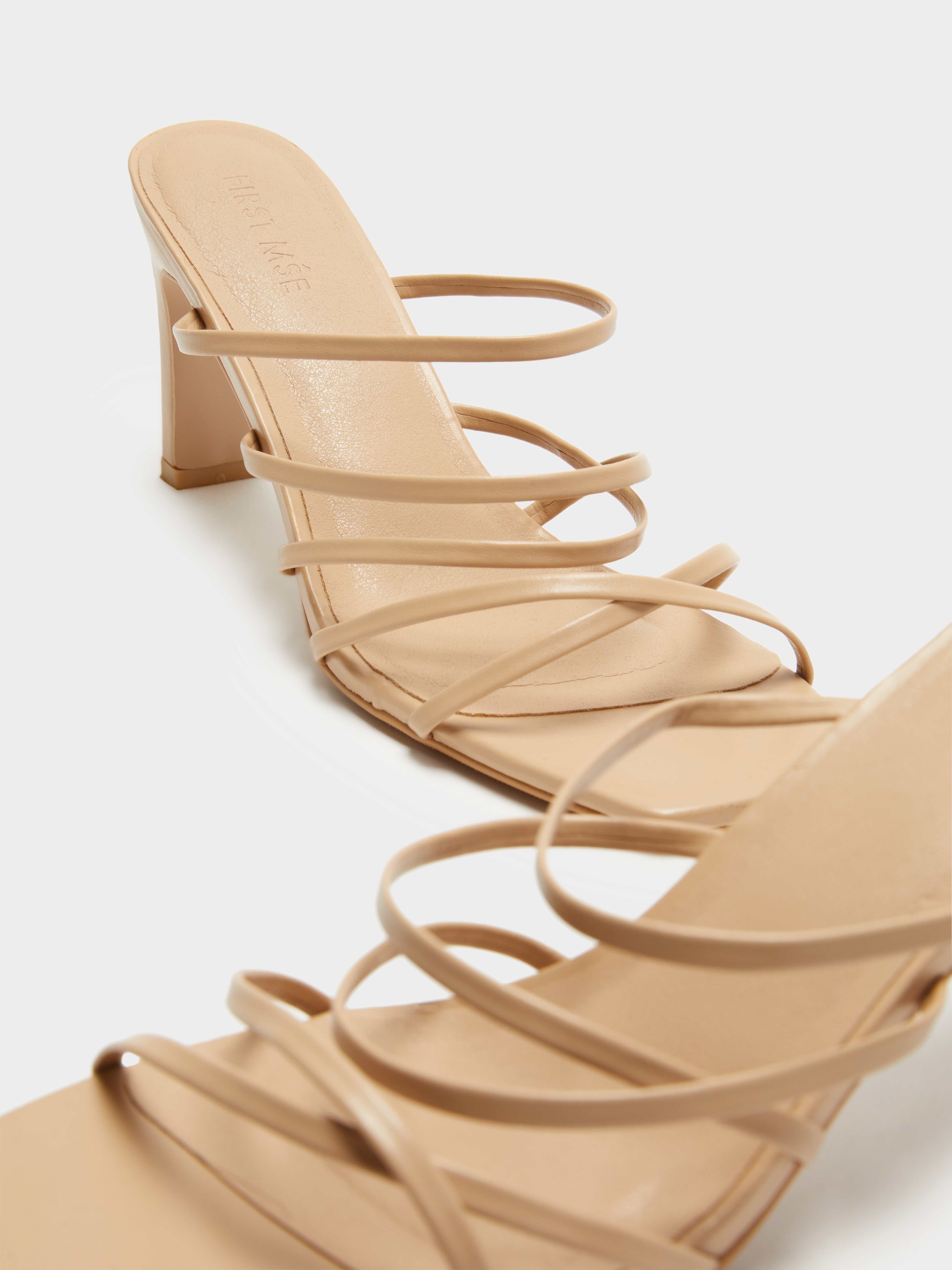 Senya Strappy Heels in Natural