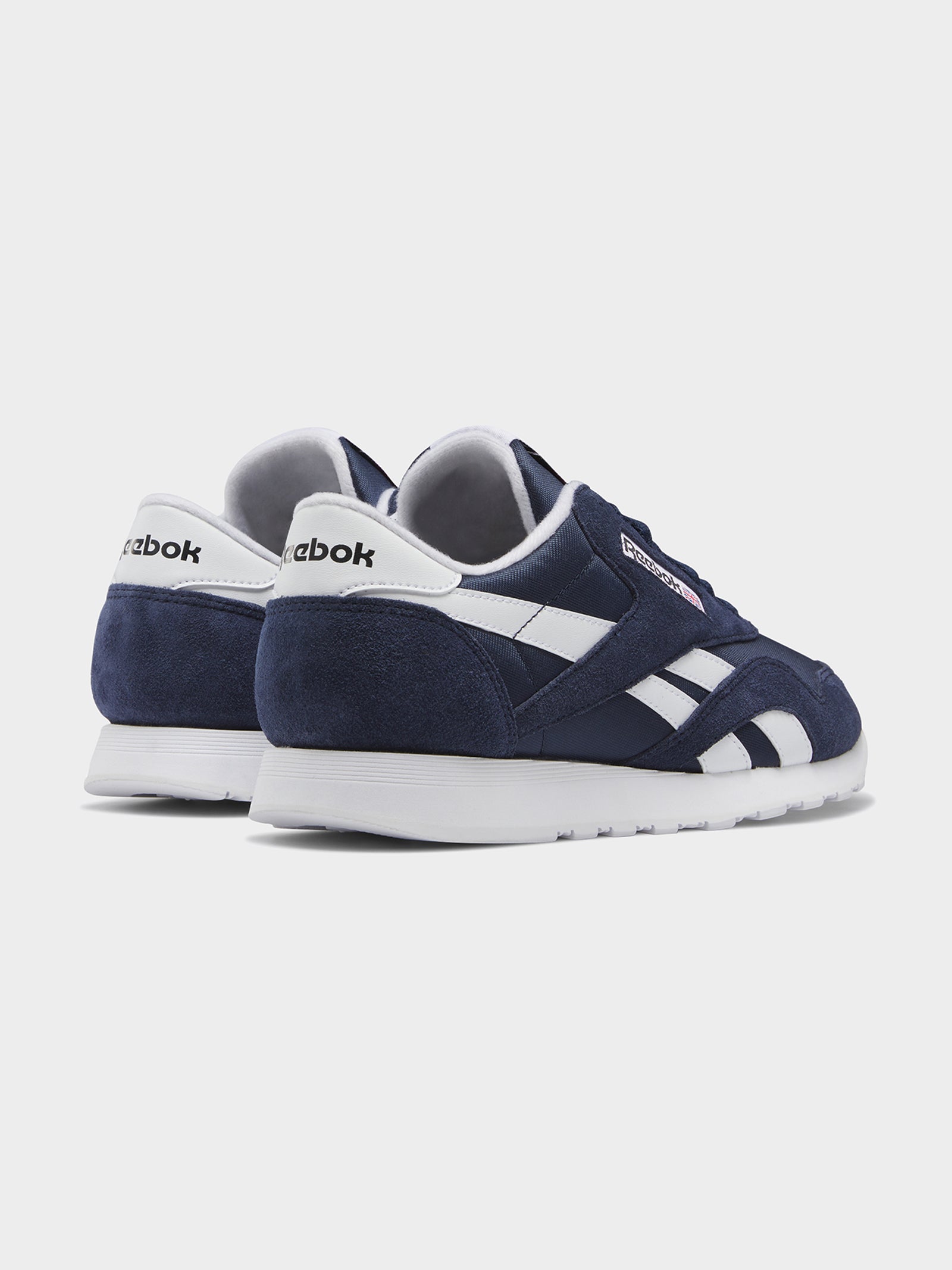 Unisex Classic Nylon Sneakers in Navy & White