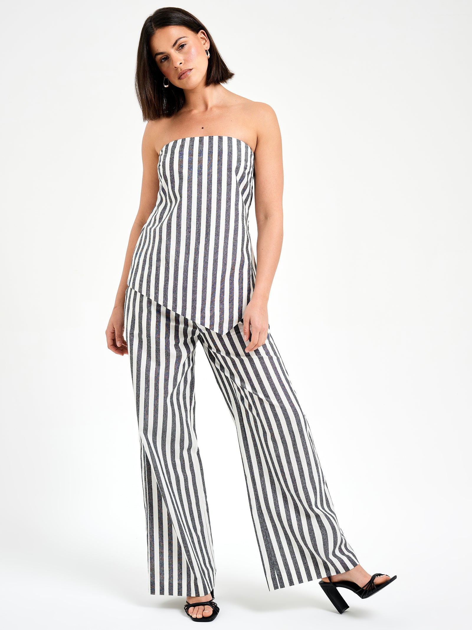 Felicity Asymmetrical Top in Hamptons Stripe