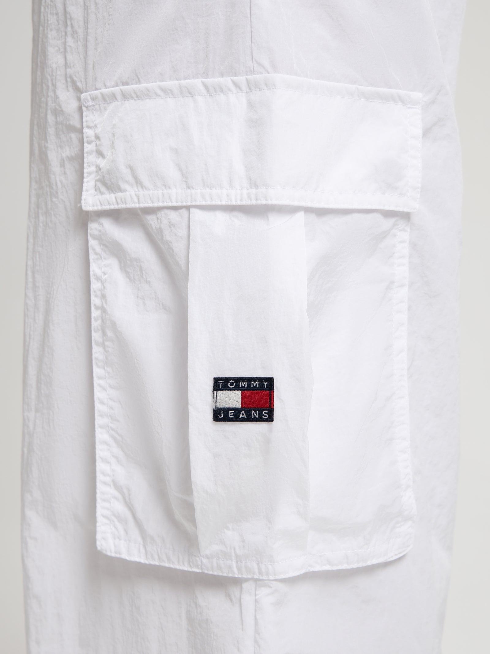 Claire High Rise Wide Cargo Joggers in White