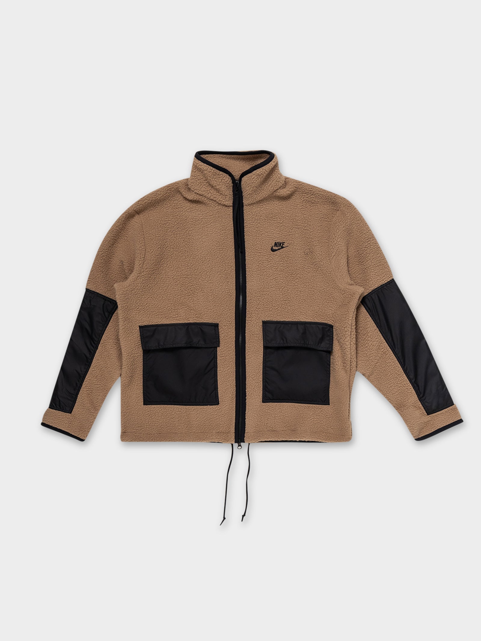 Sportswear Sherpa Jacket in Driftwood & Black