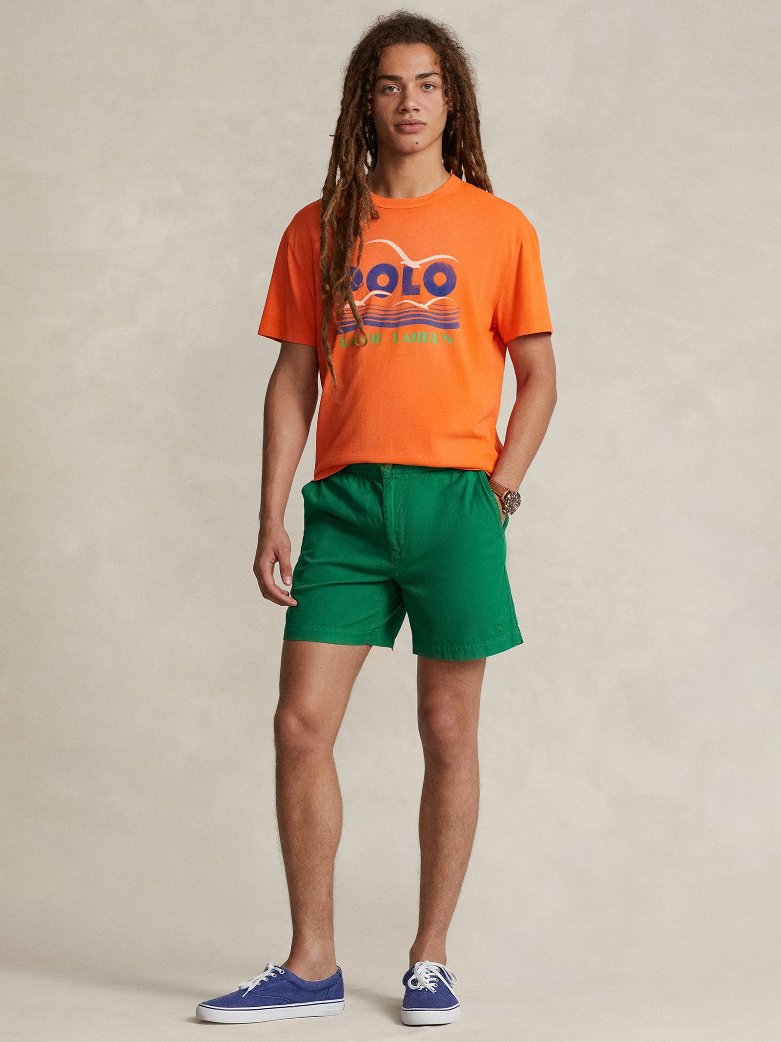 Prepster Stretch Chino Shorts in English Green