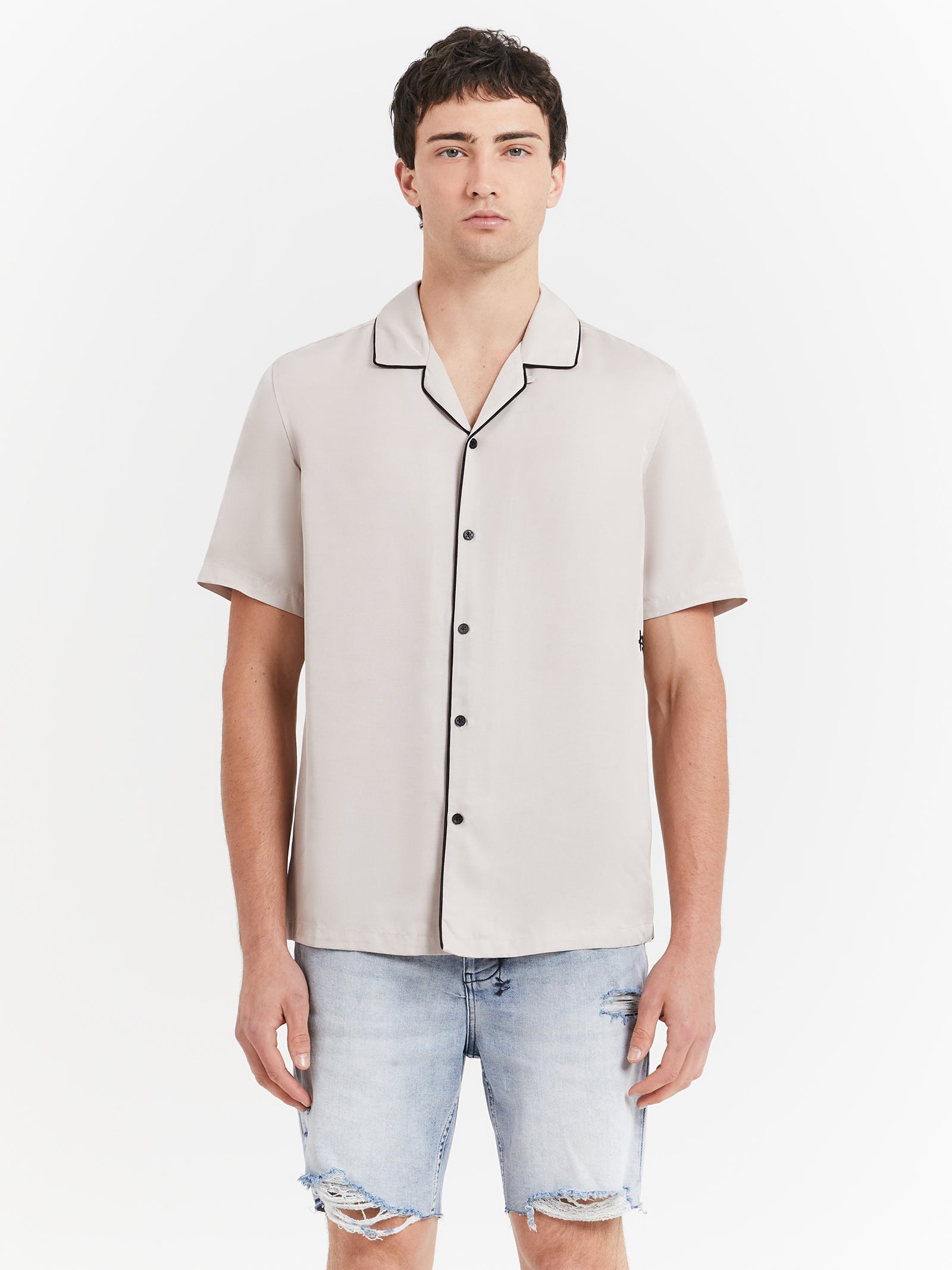 Downtown Short Sleeve Shirt in Grey