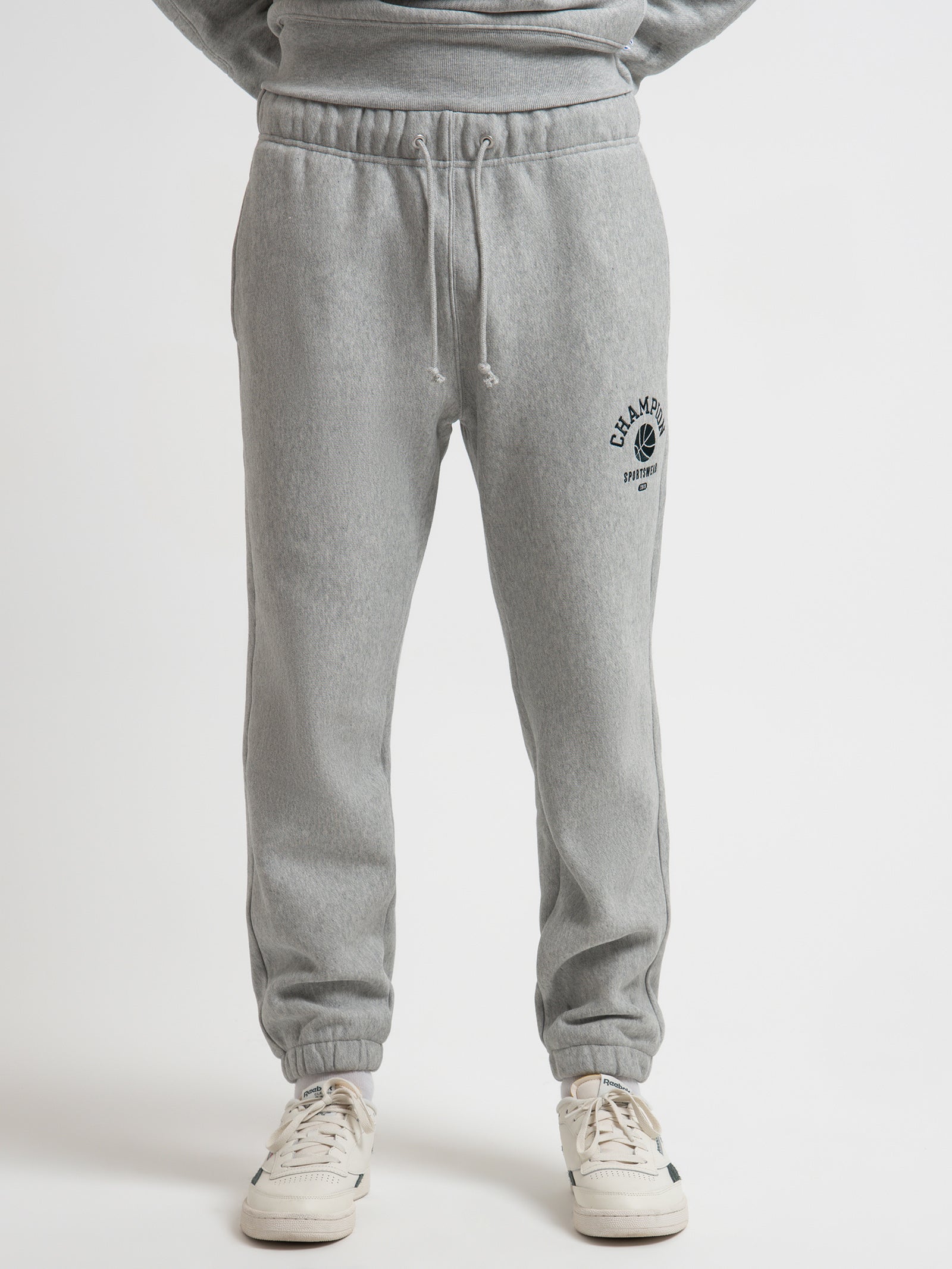 Reverse Weave Clubhouse Relaxed Joggers in Oxford Heather Grey