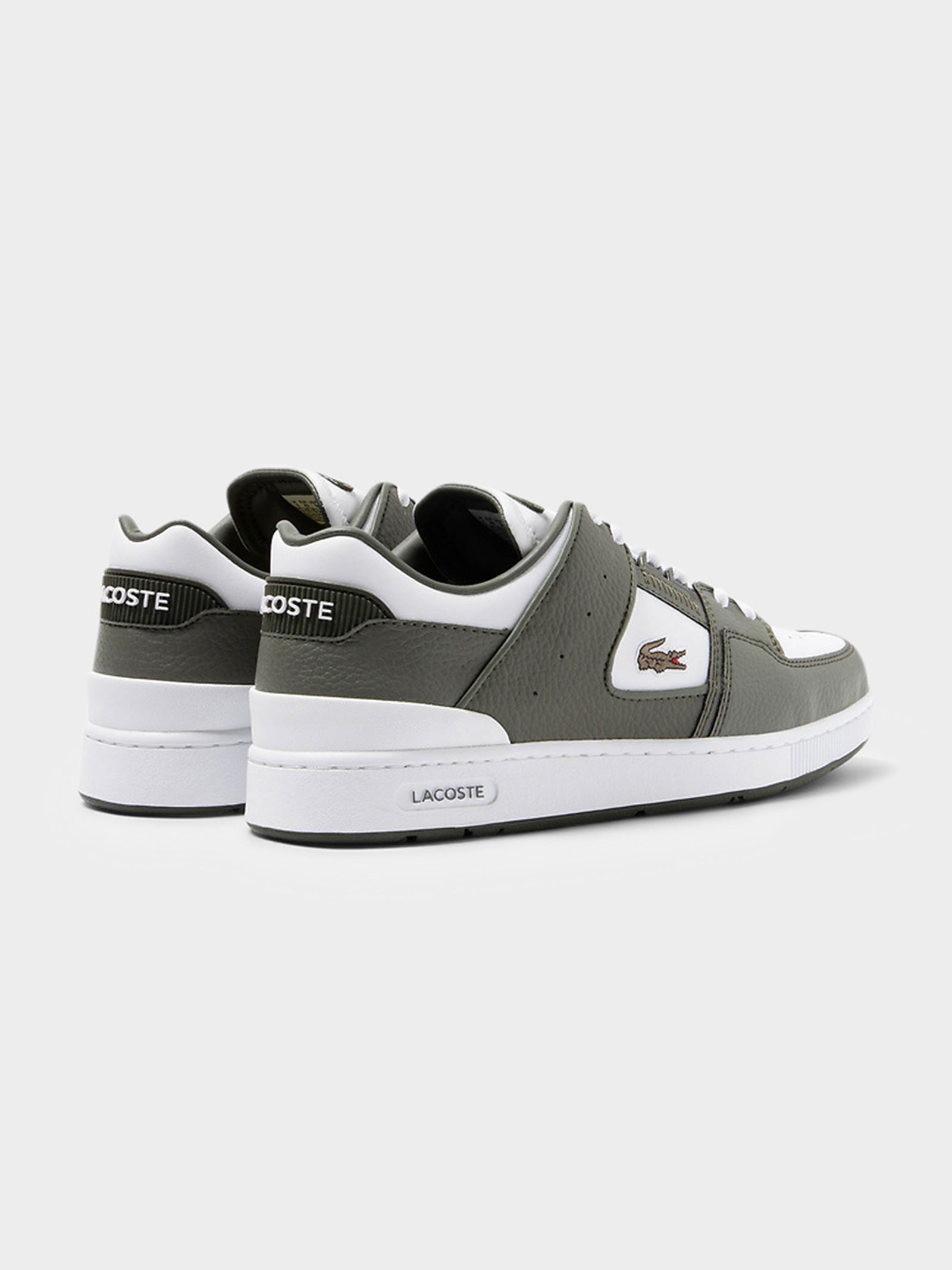 Mens Court Cage 223 Sneakers in White & Khaki