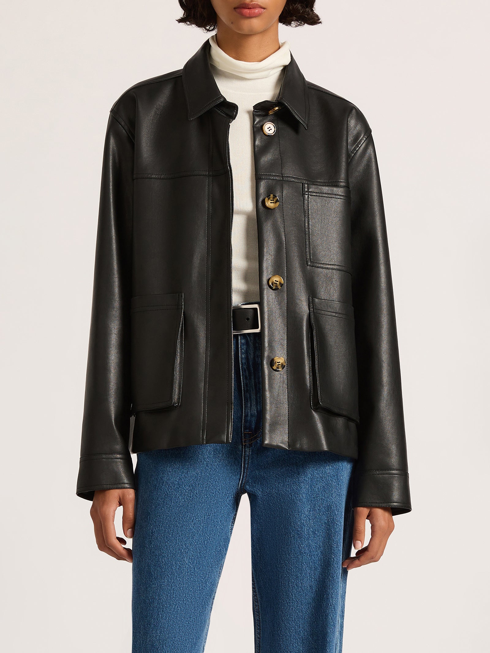 Telsey Faux Leather Jacket