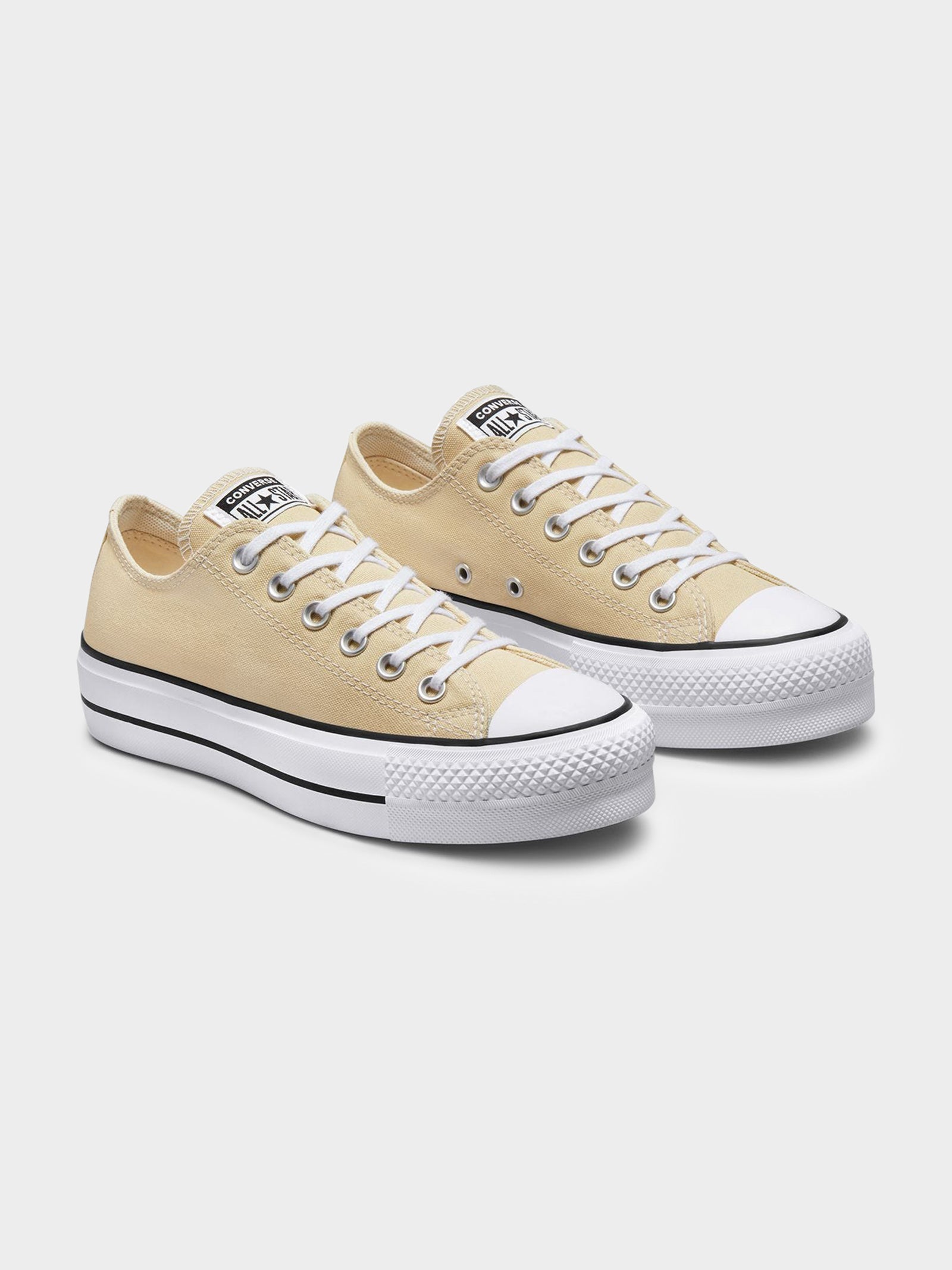 Womens Chuck Taylor All Star Lift Low Top Sneakers in Oat Milk