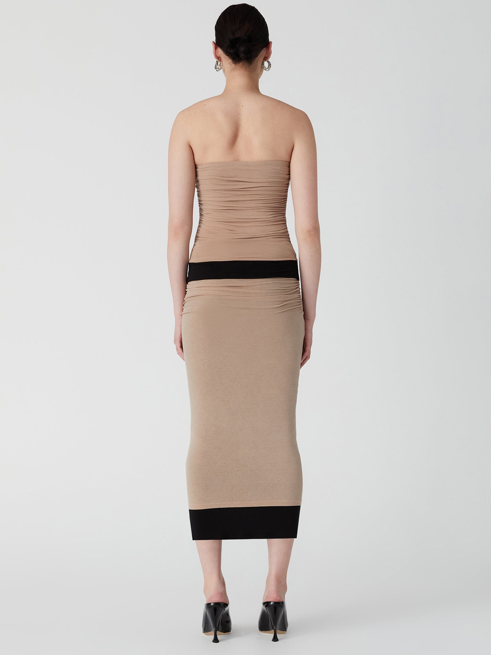 Auden Skirt in Pecan Brown & Black