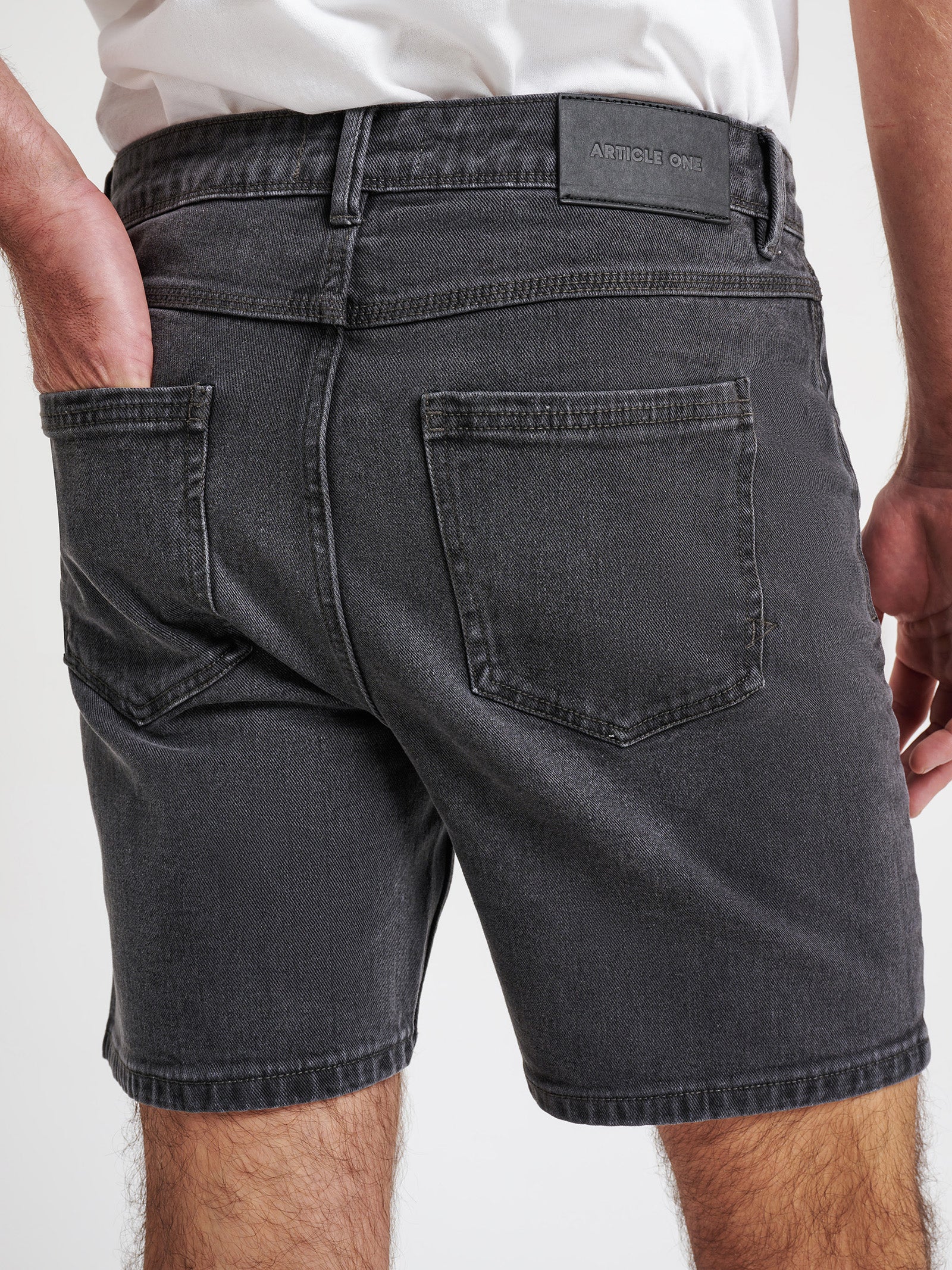 Colt Relaxed Denim Shorts in Vintage Black