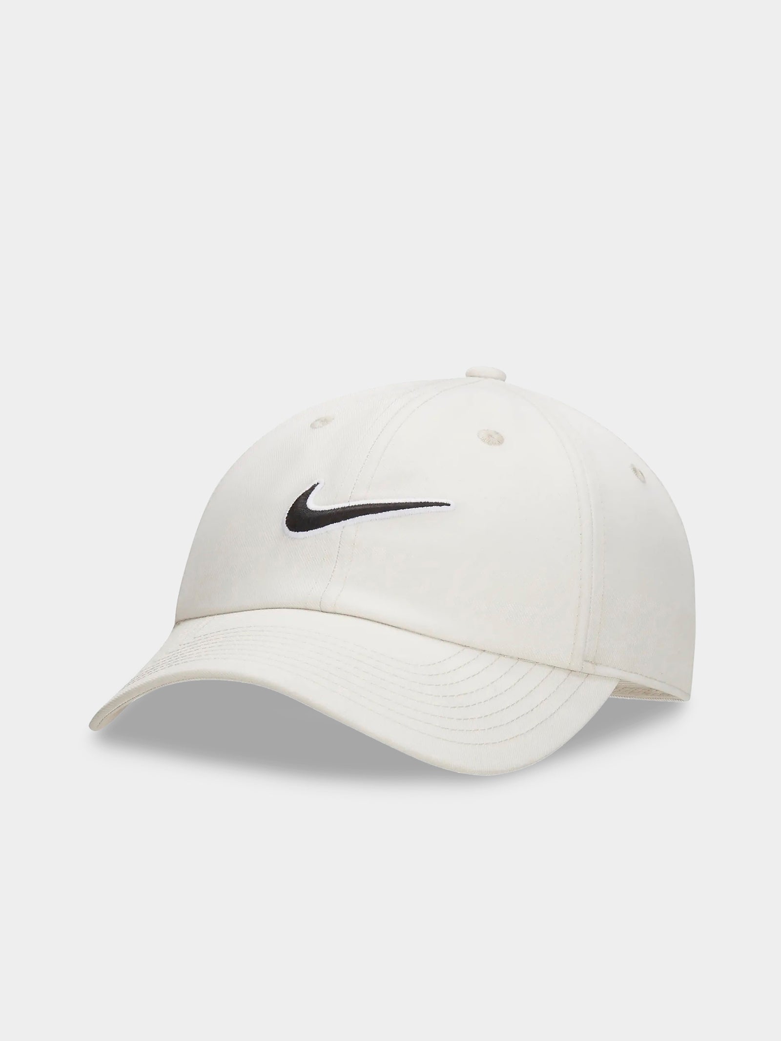 Unstructured Swoosh Cap In White