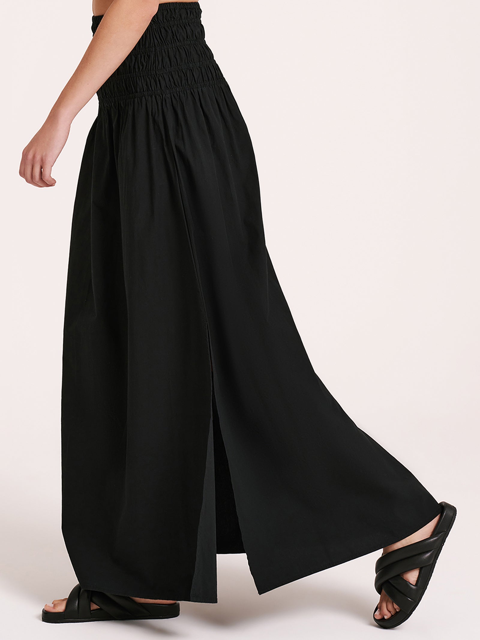 Oasis Poplin Maxi Skirt in Black