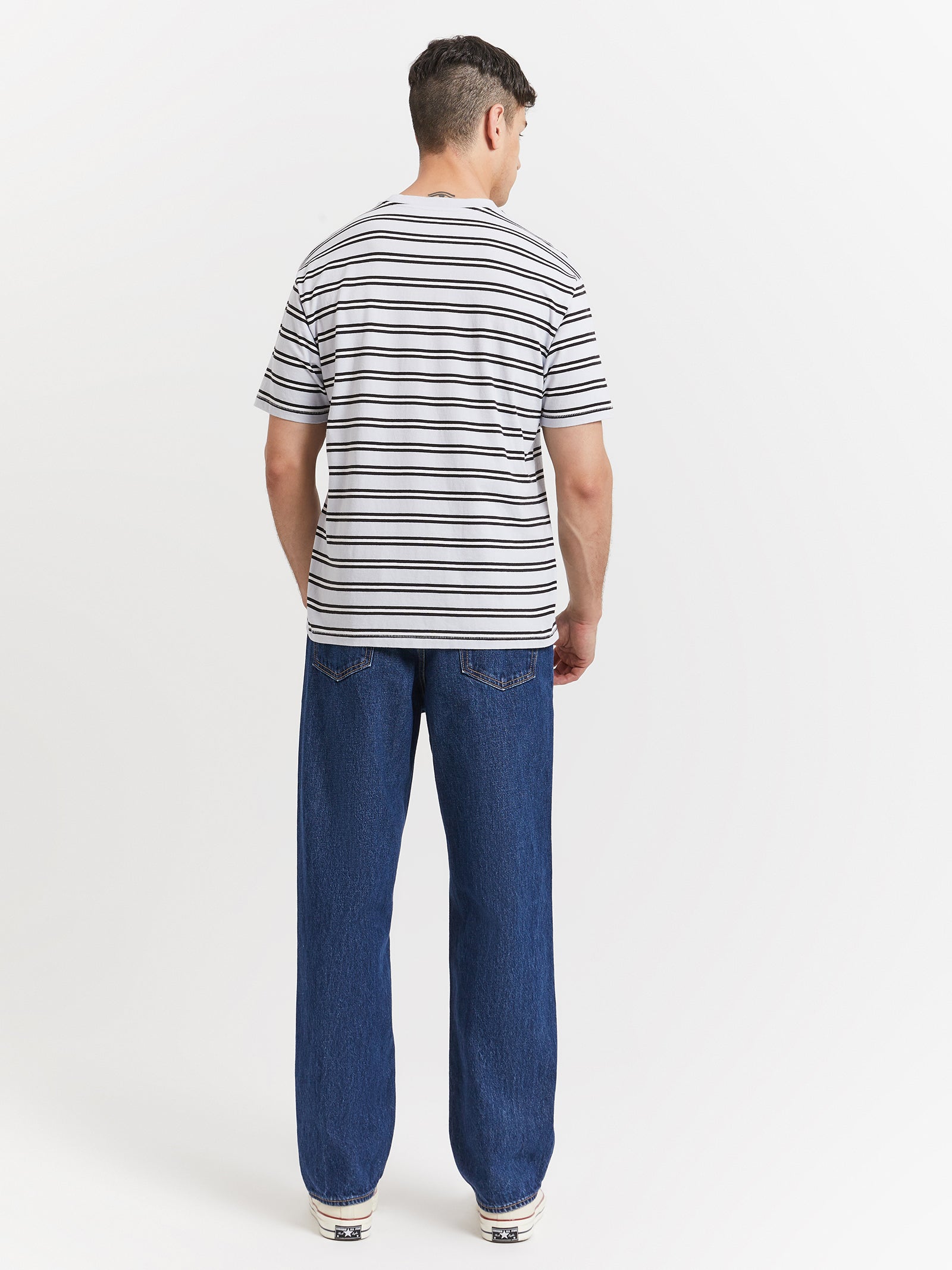 Red Tab Vintage T-Shirt in Finley Stripe Arctic Ice