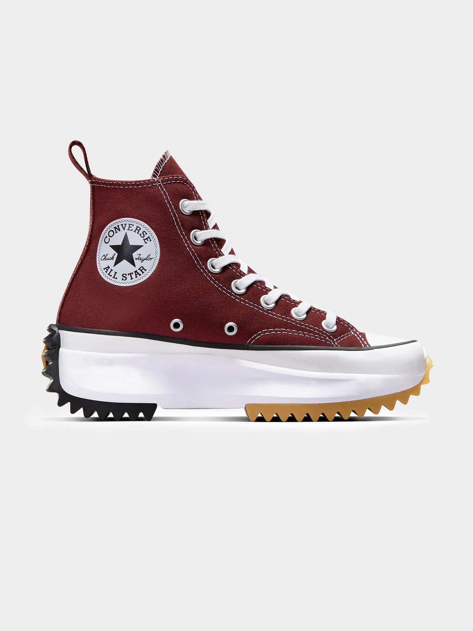 Unisex Run Star High Top Sneakers in Cherry Daze, White & Black