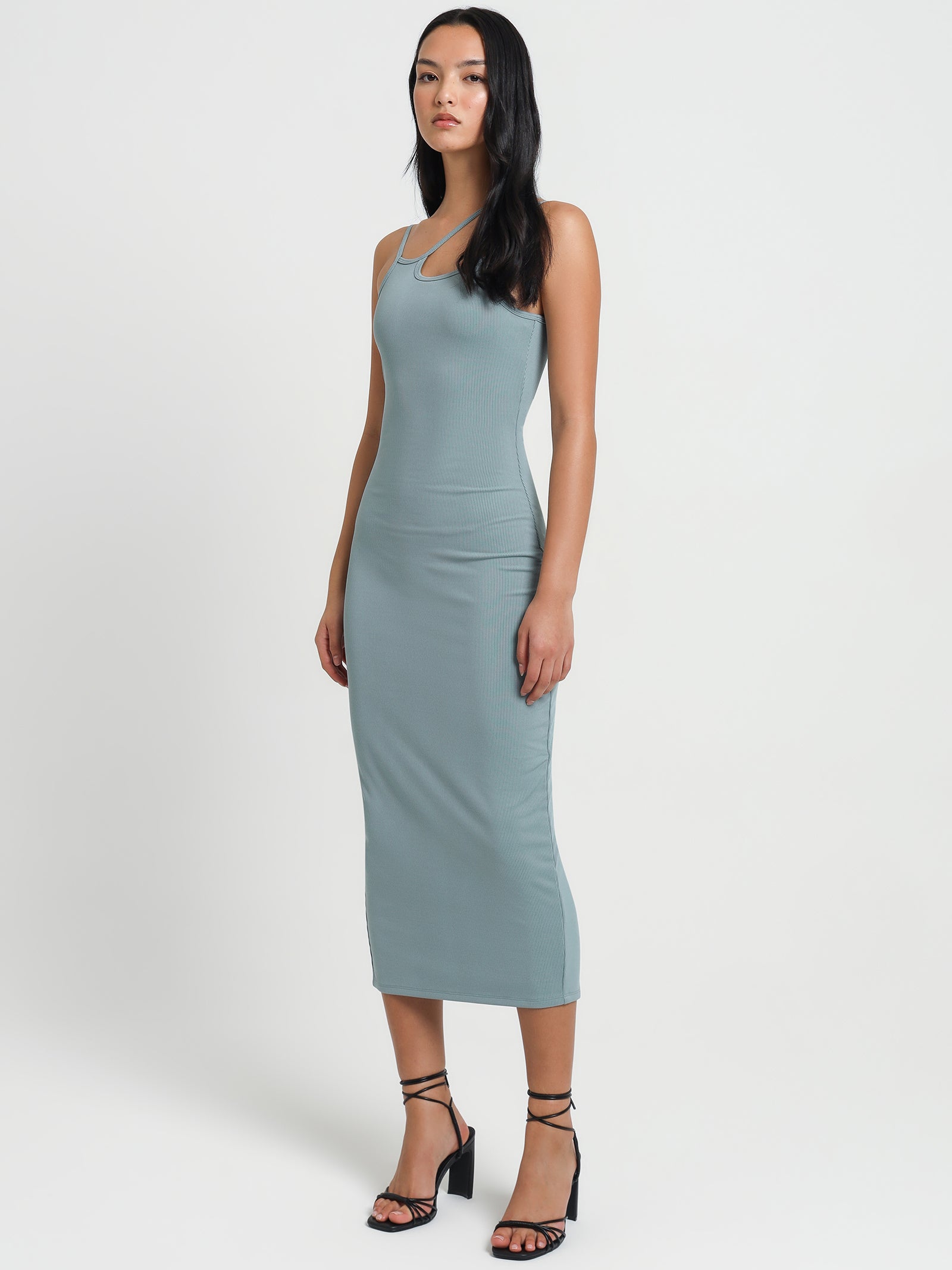 Adelita Midi Dress in Seafoam