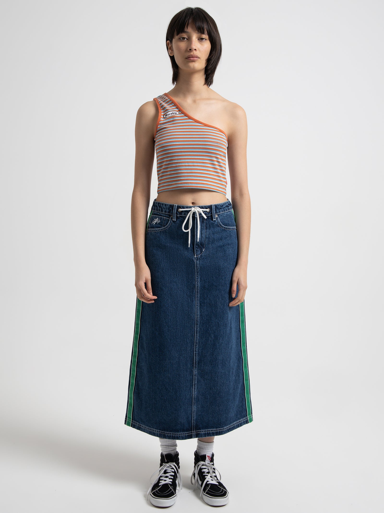 Trasher Maxi Skirt in Worship Blue