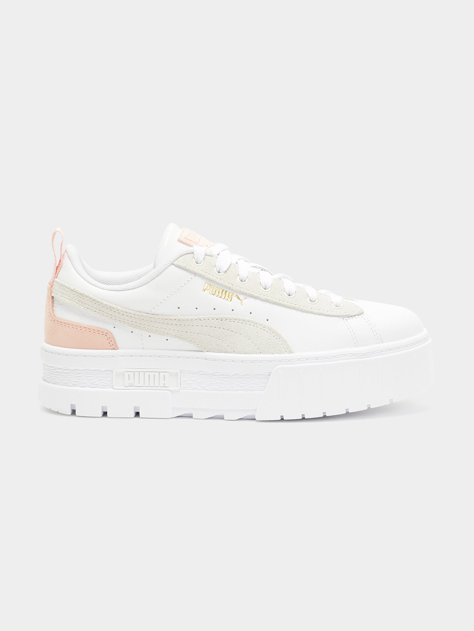 Womens Mayze Gentle Sneakers in White & Rose