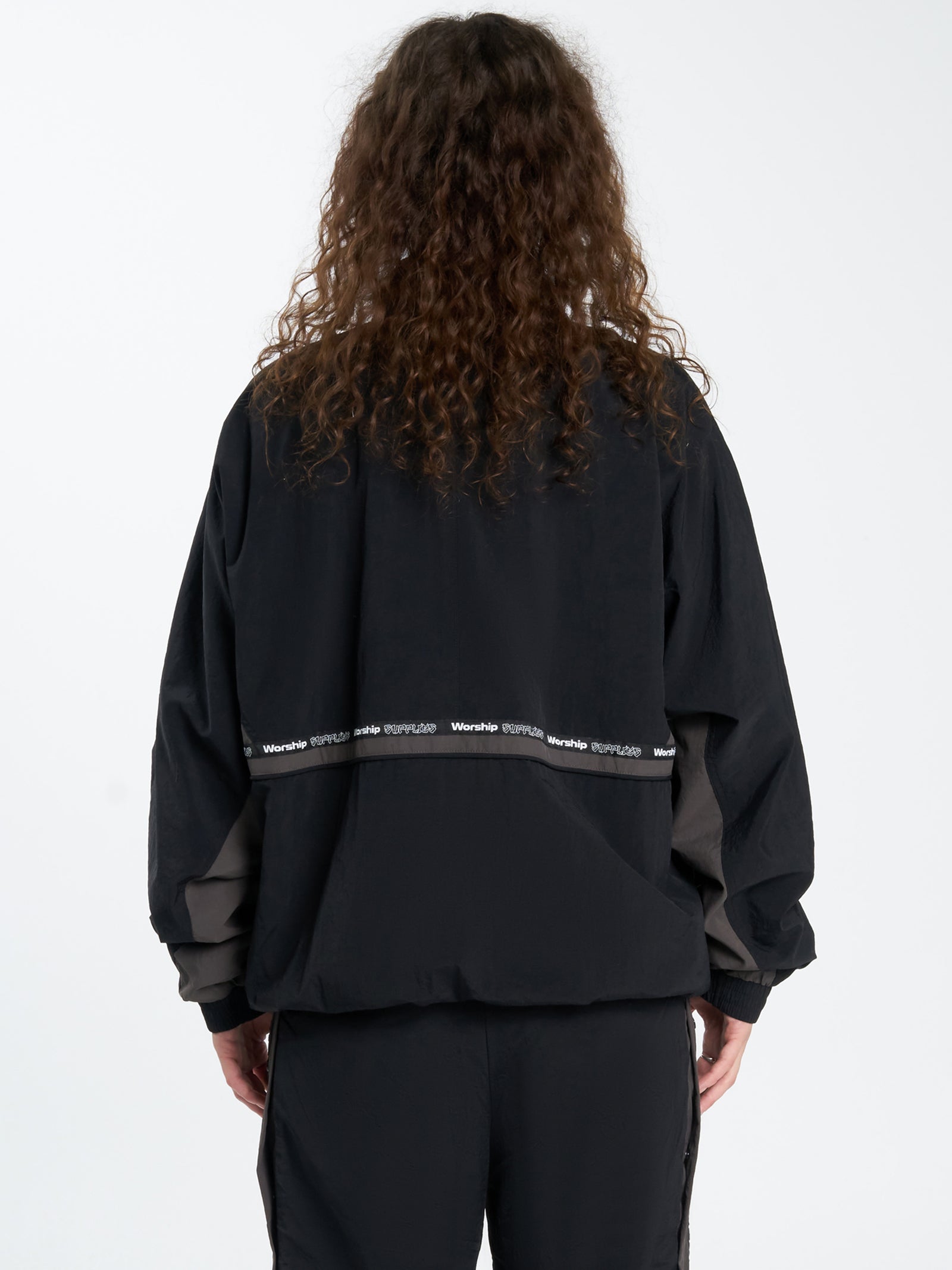 Win Win Crushed Nylon Track Jacket