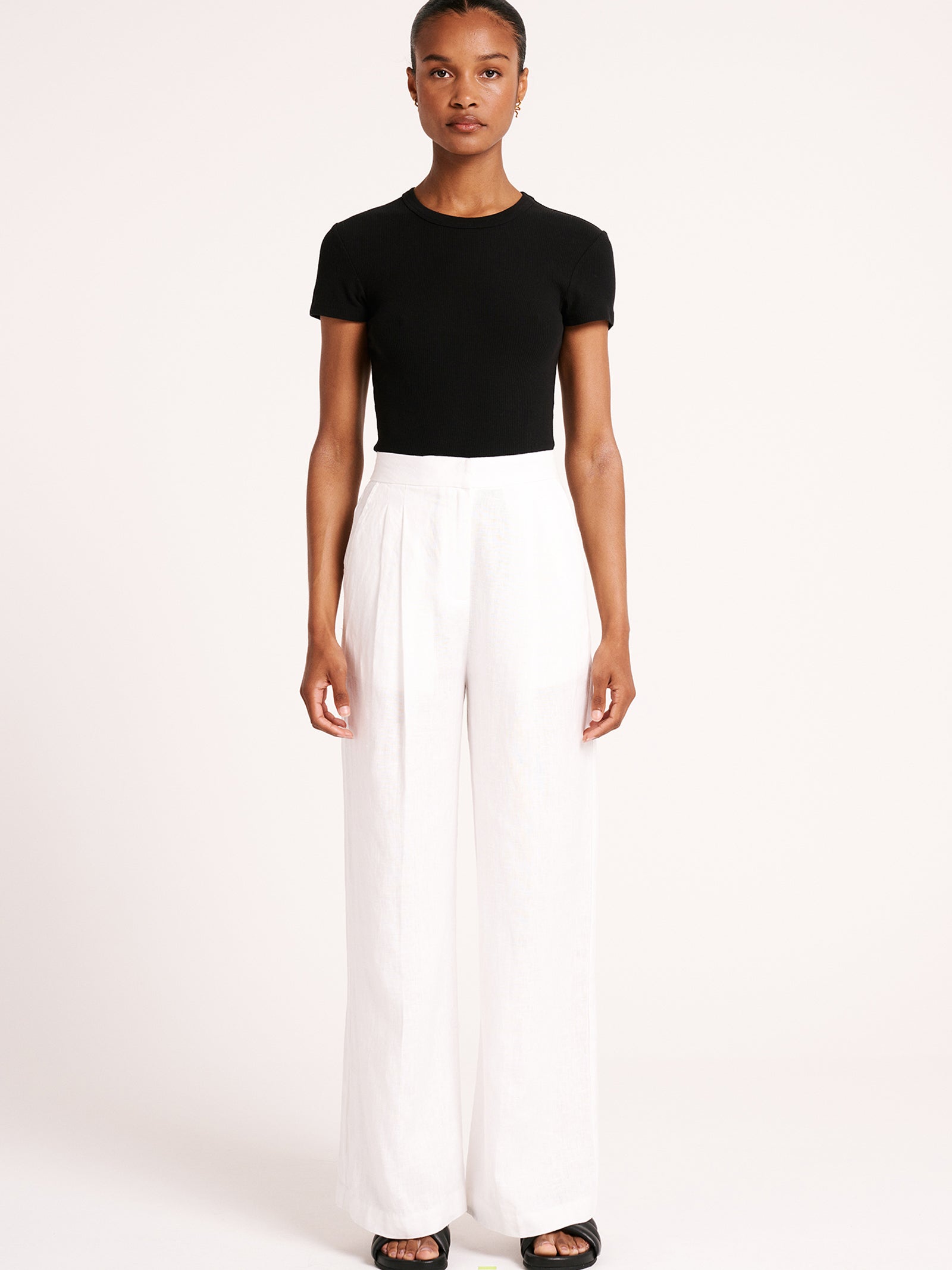 Thilda Linen Pants in White