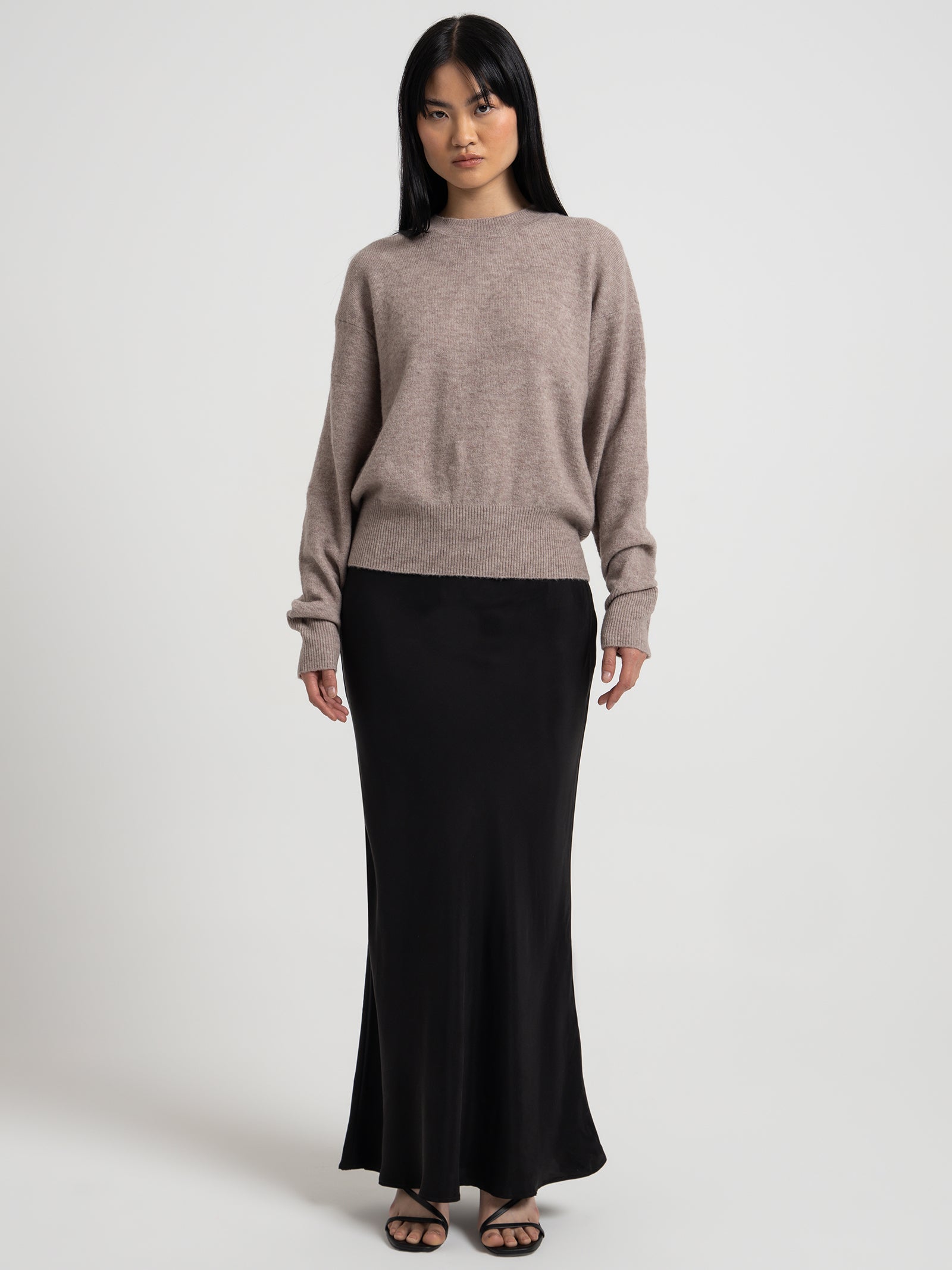 Ines Cupro Skirt in Black