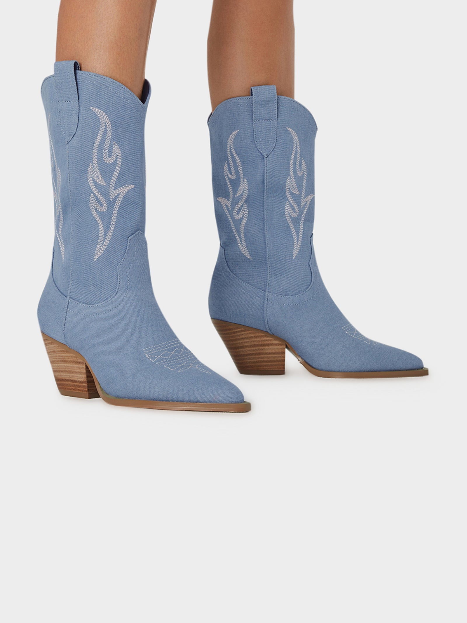 Asha Boots in Blue Denim