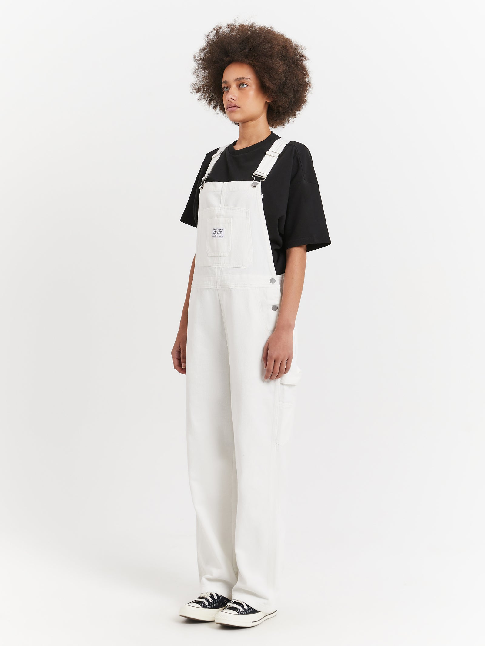 Nevada Denim Overalls in White