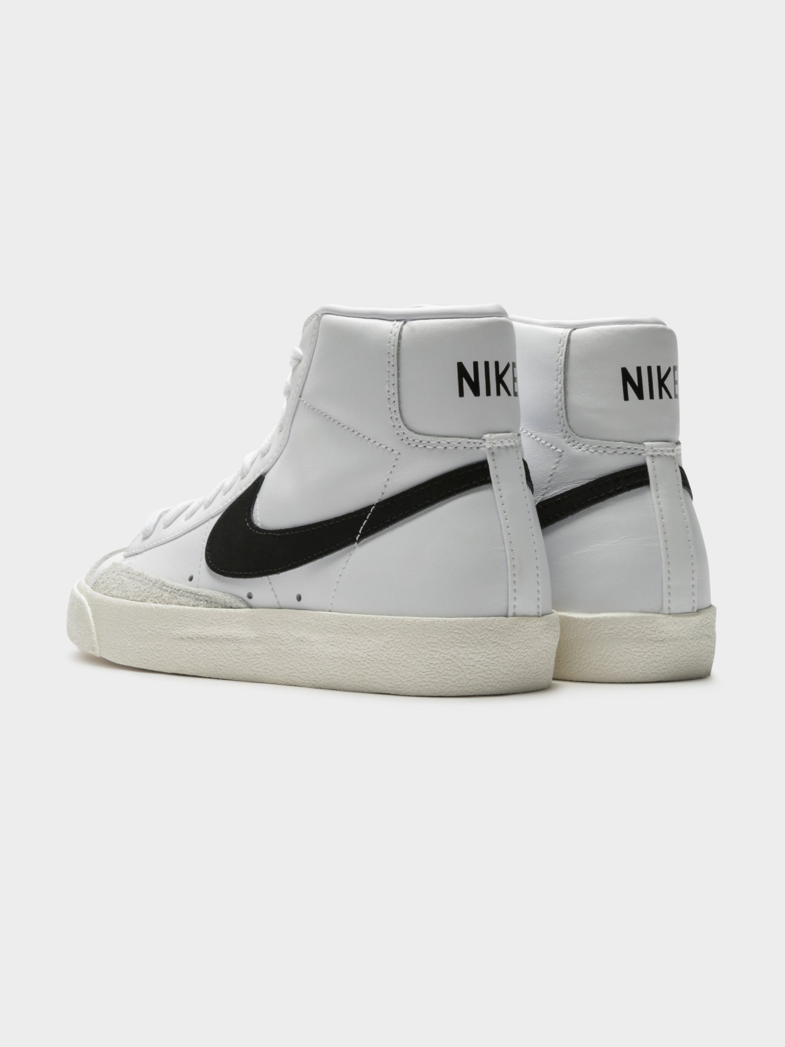 Mens Blazer Mid 77 High Top Sneakers in White & Black