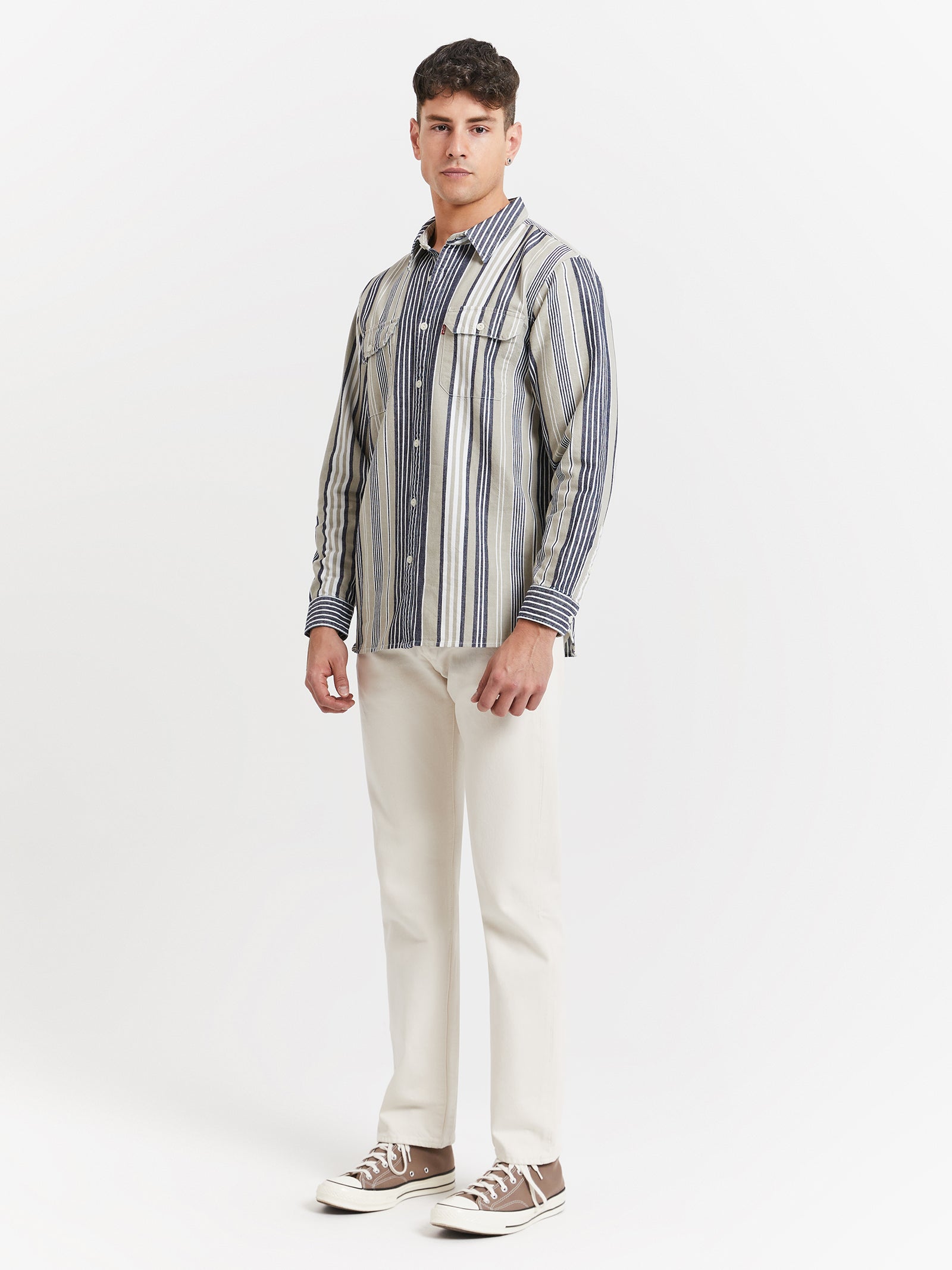 Jackson Worker Mt Shirt in Quincy Stripe