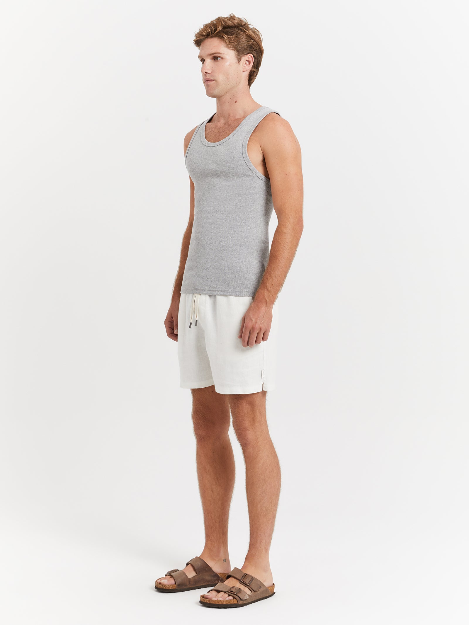 Classic Singlet in Grey Marle