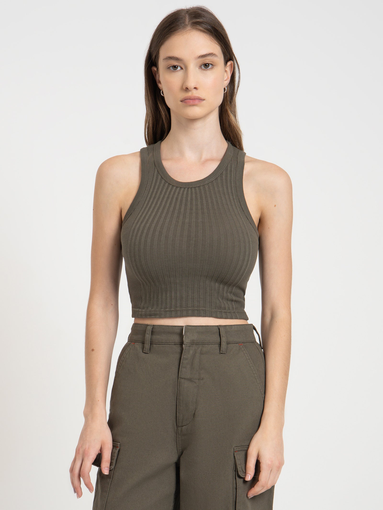 Hard Yakka Military Singlet in Army Green