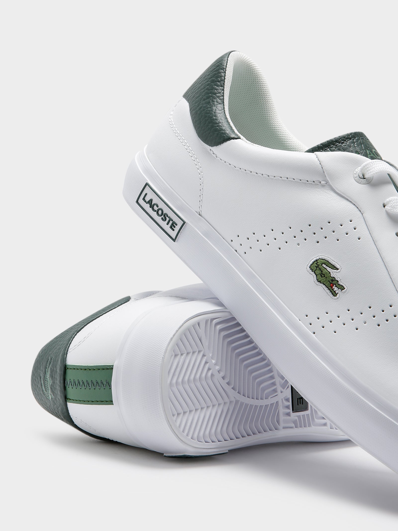 Mens Powercourt 2.0 Sneakers in White & Dark Green