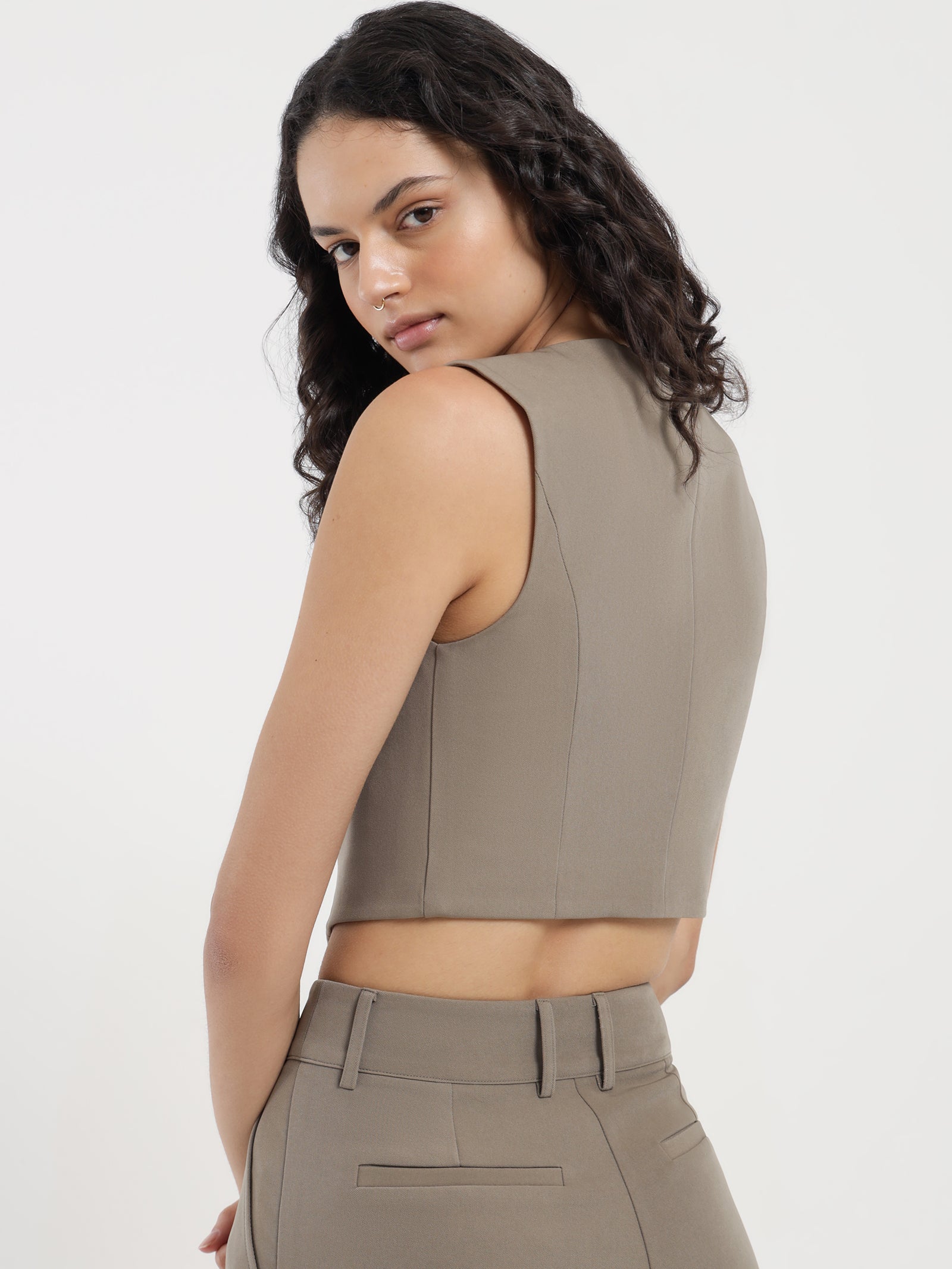 Raquel Waistcoat in Taupe