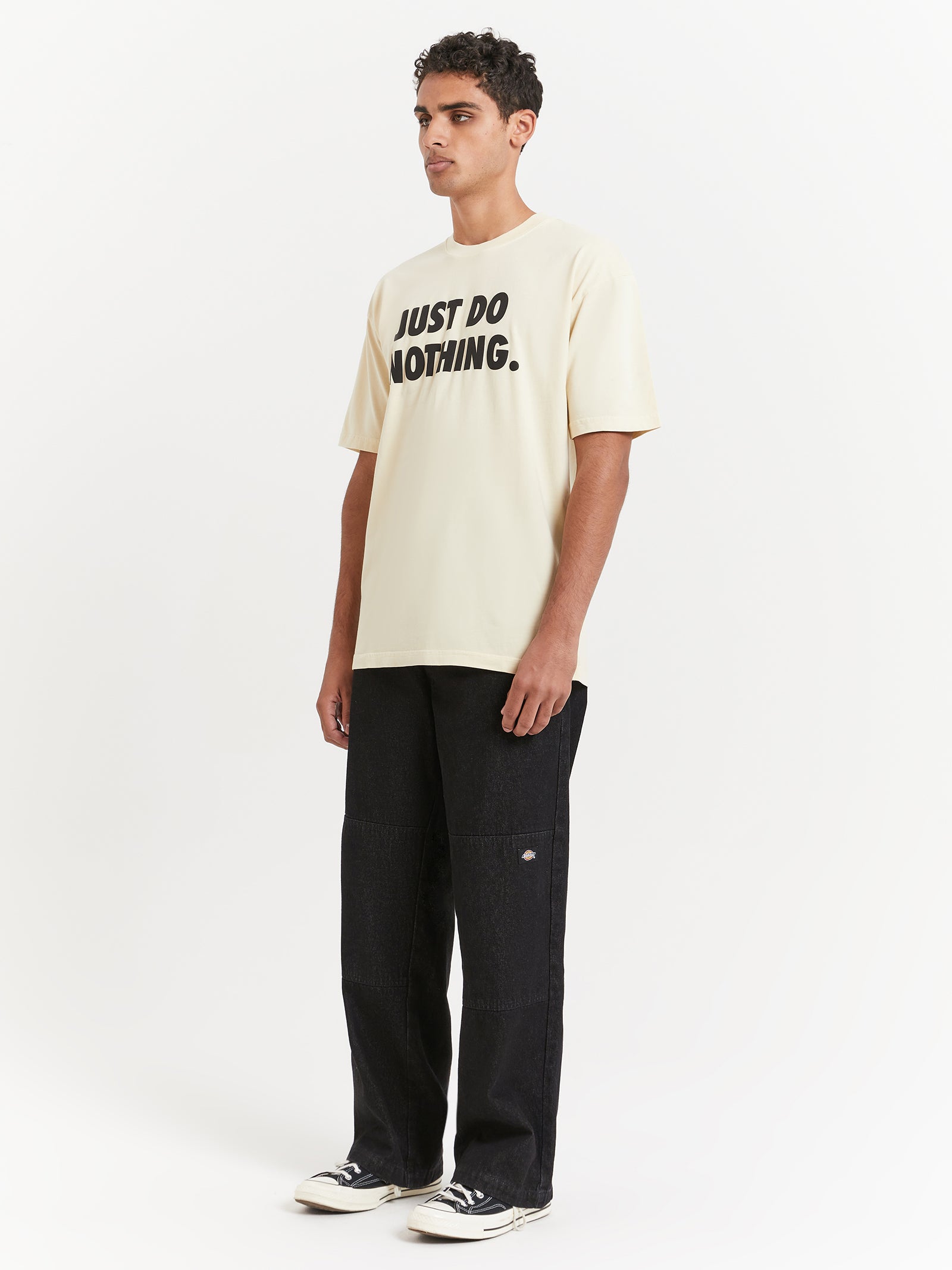 Just Do Nothing T-Shirt in Ecru