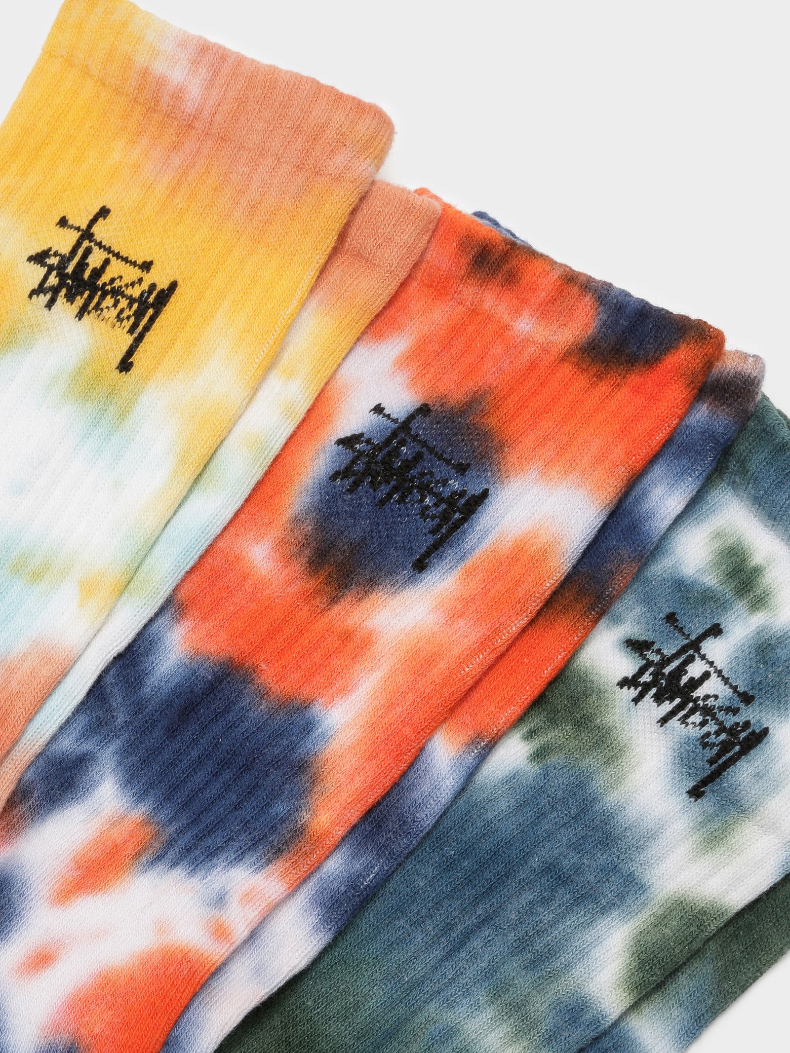 3 Pairs of Tie-Dye Socks in Multi