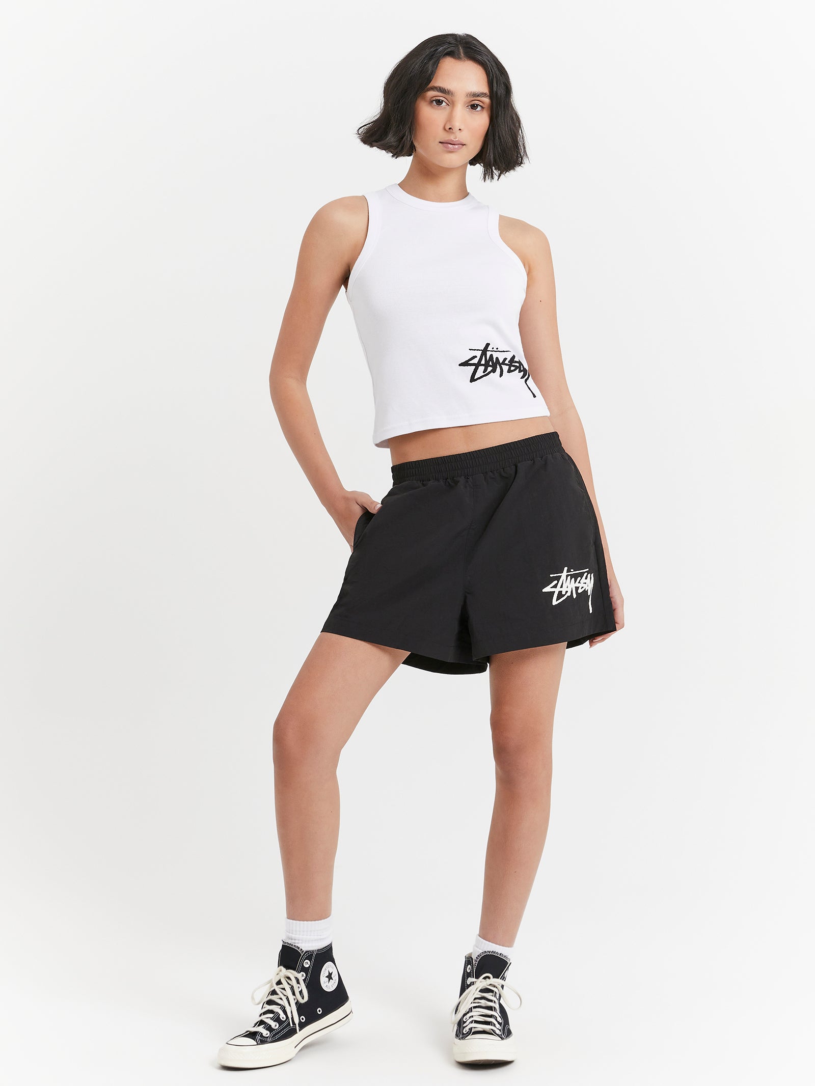 Graffiti Shorts in Black