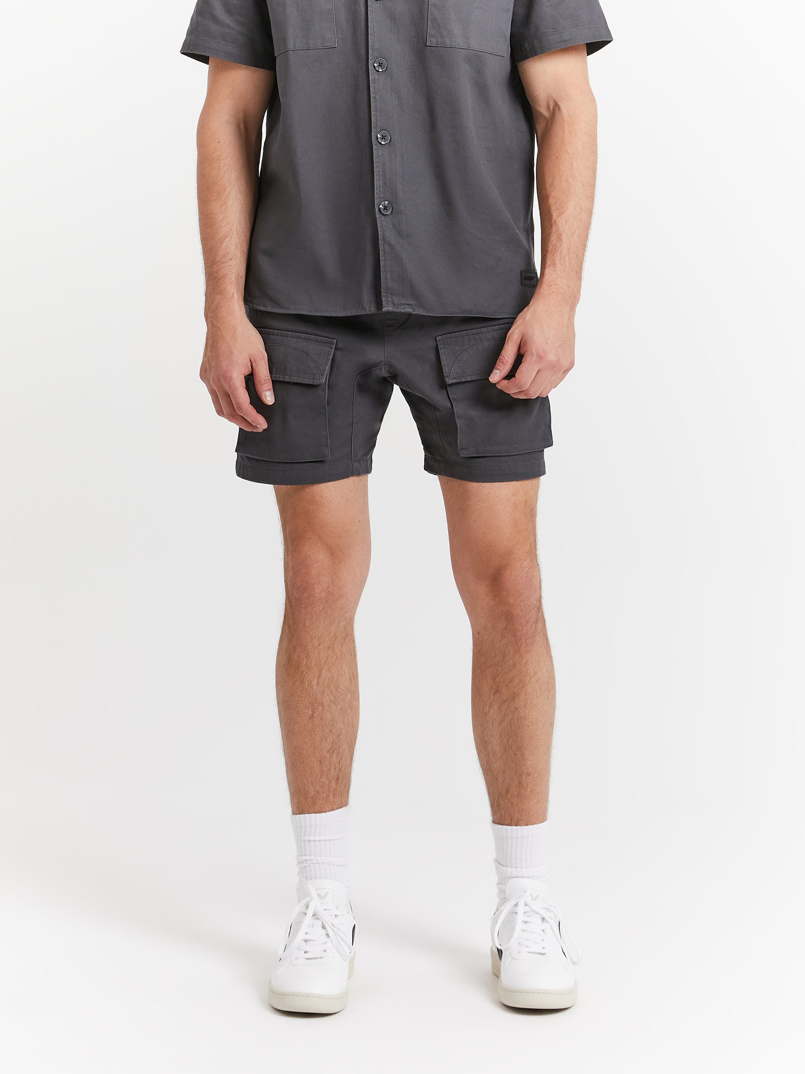 Coast Cargo Shorts in Slate Grey