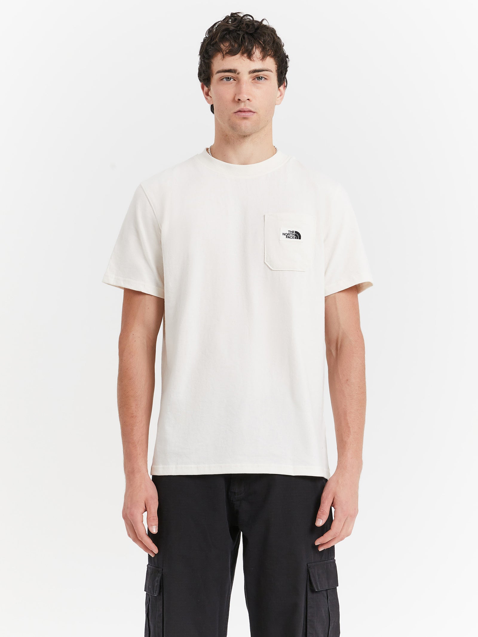 Short Sleeve Heritage Patch Pocket T-Shirt in Gardenia White