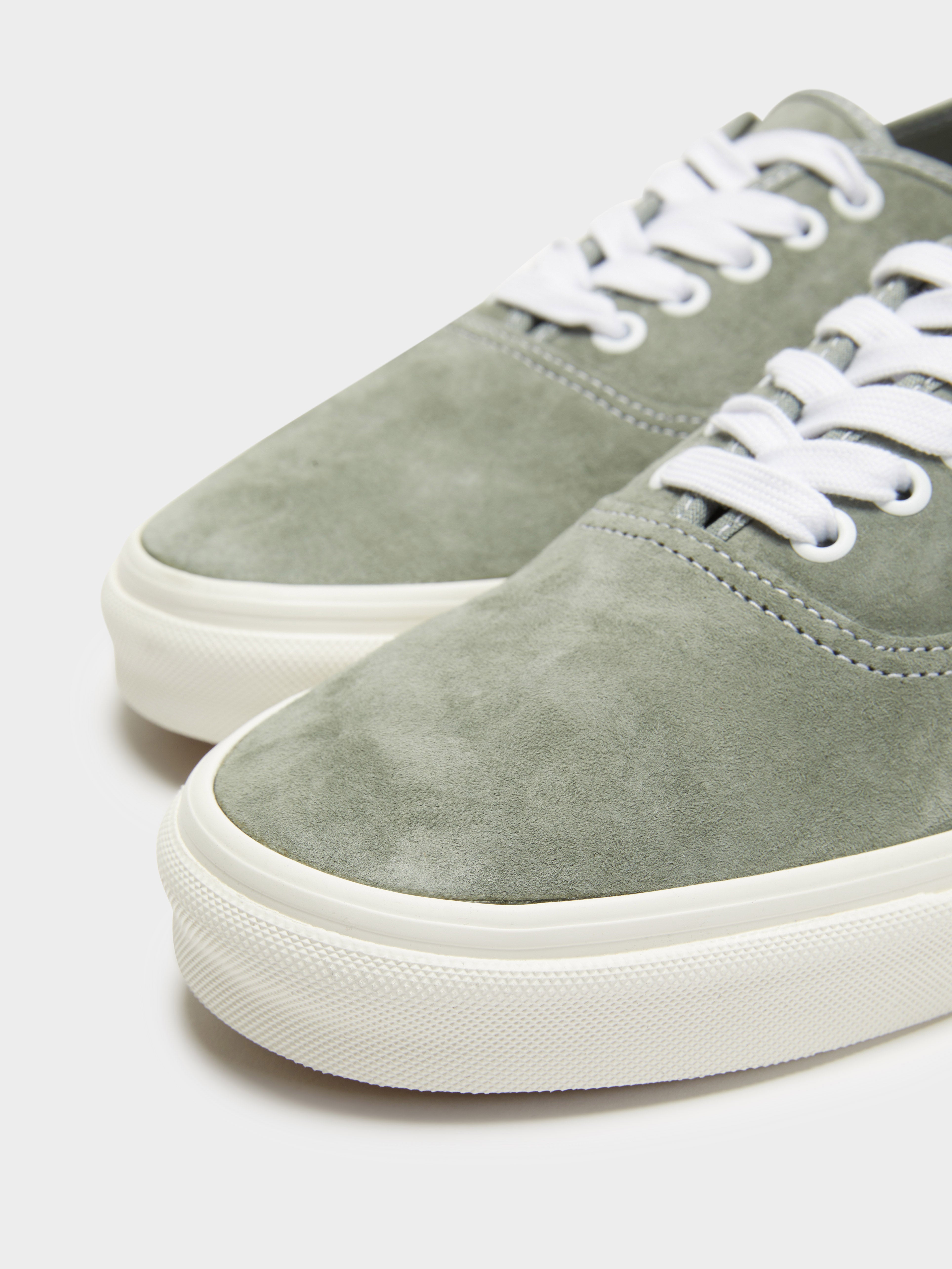 Unisex Authentic Pig Suede Sneakers in Green Suede Shadow