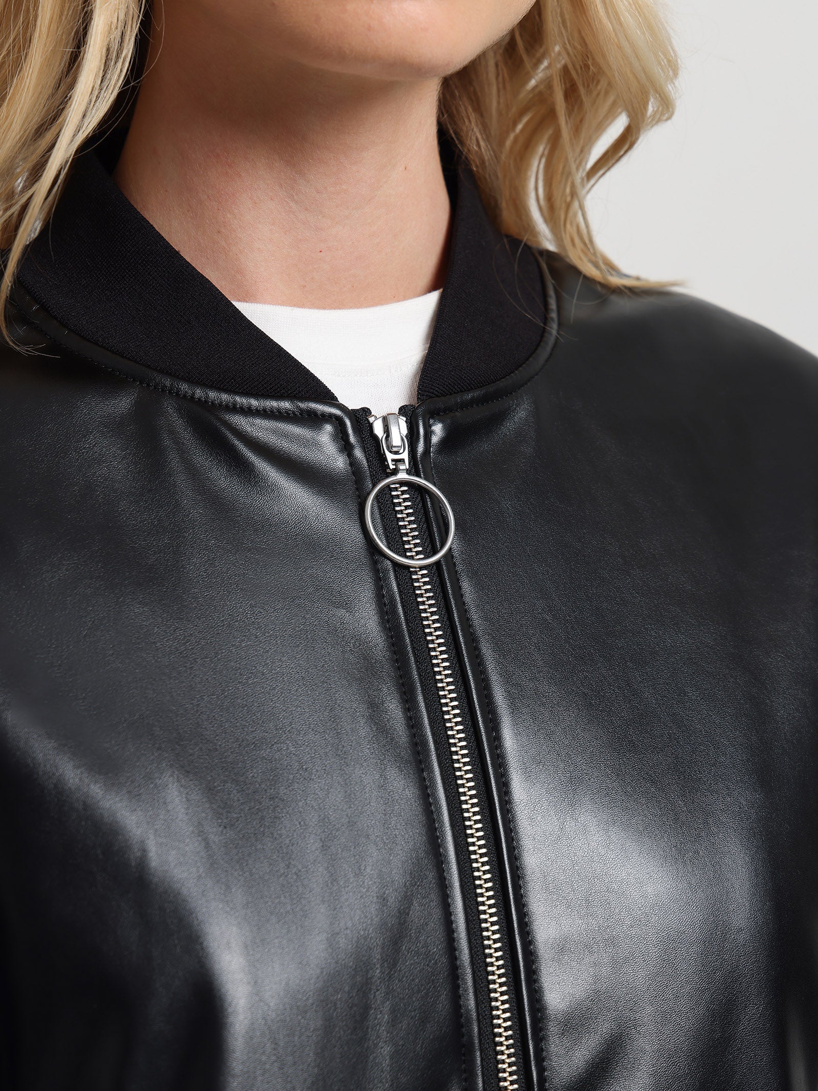 Roslyn Bomber Jacket in Black & White