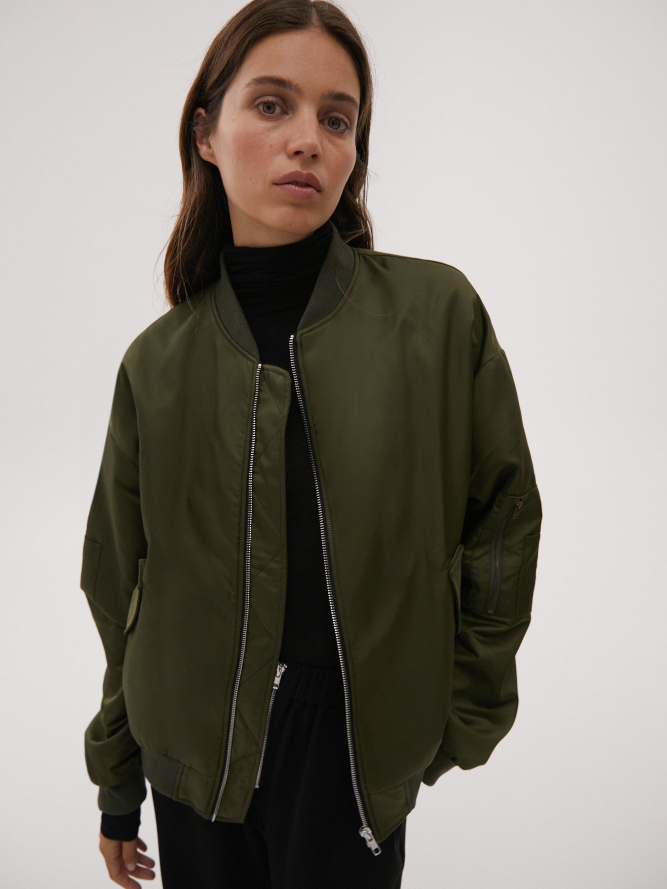 NYX Bomber Jacket in Khaki